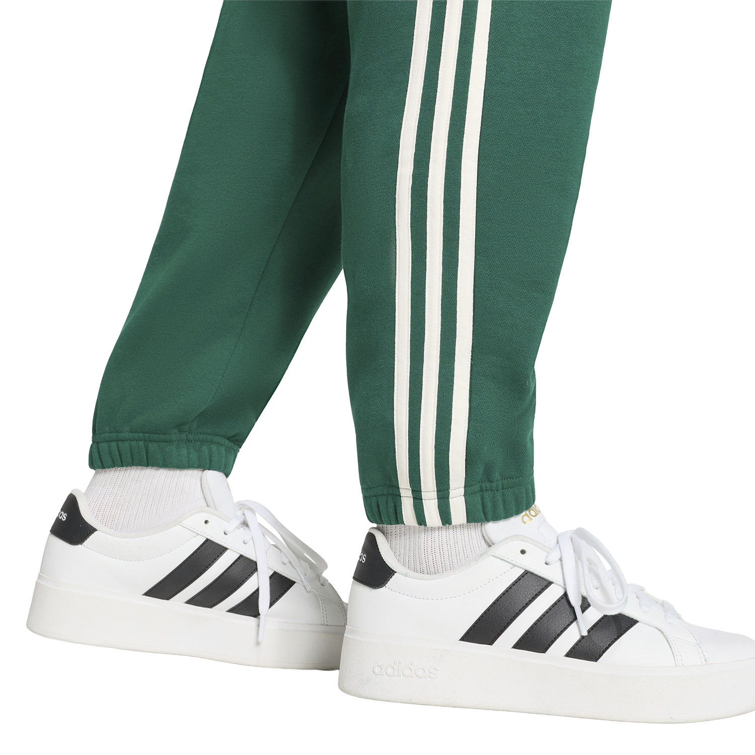adidas Essentials 3 Stripes Pantaloni - Collegiate Green/Off White