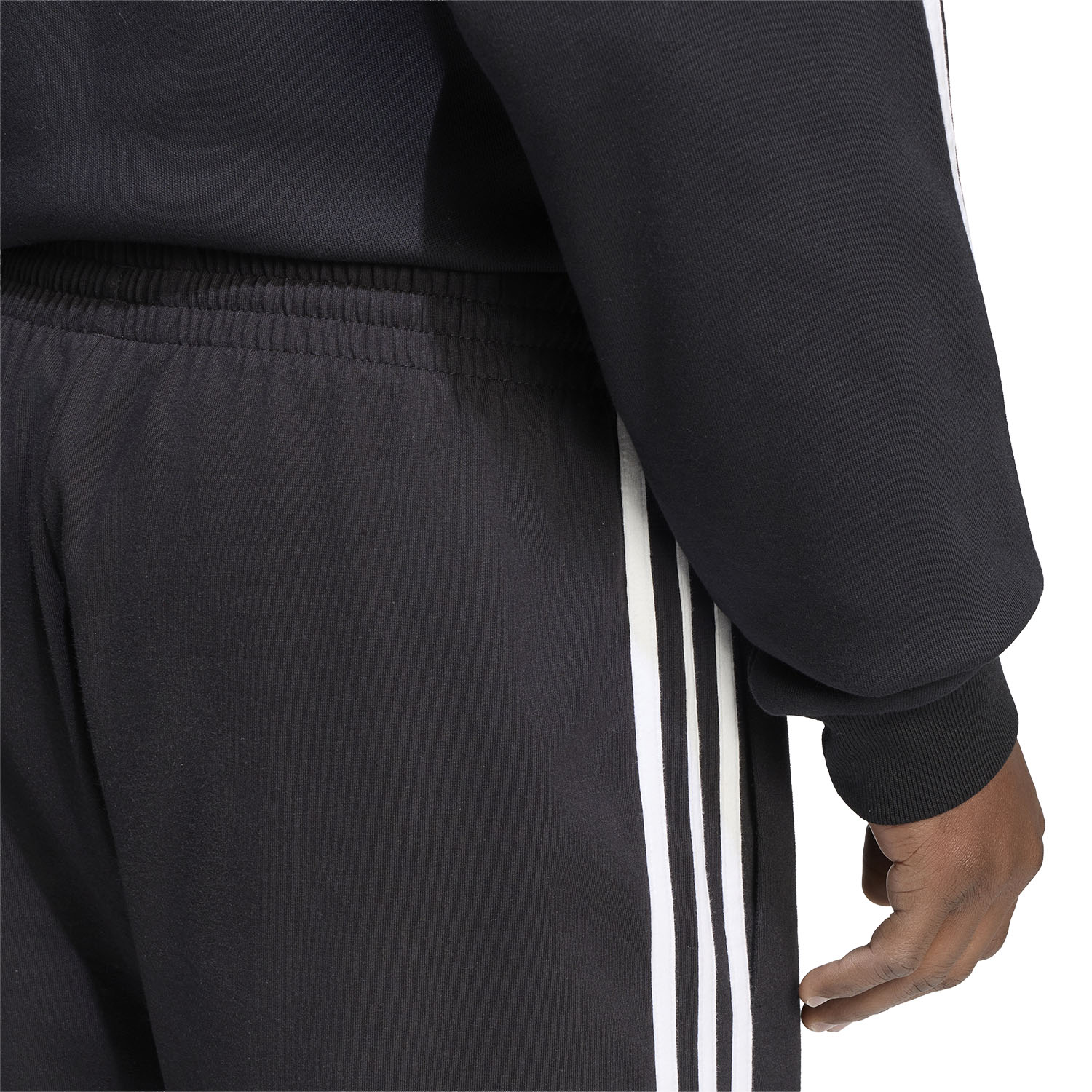 adidas Essentials 3 Stripes 7in Shorts - Black/White