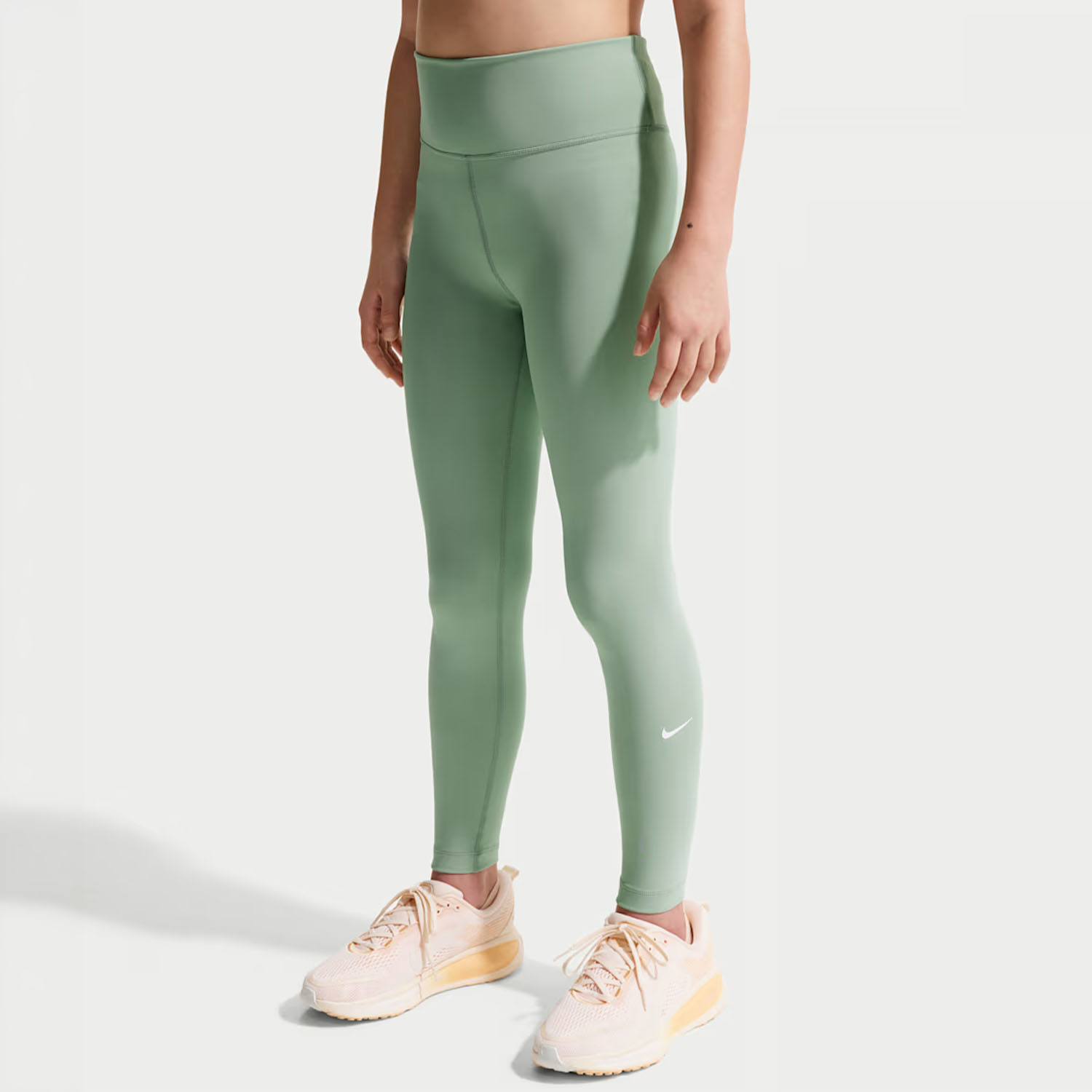 Nike One Swoosh Tights Niña - Steam/White
