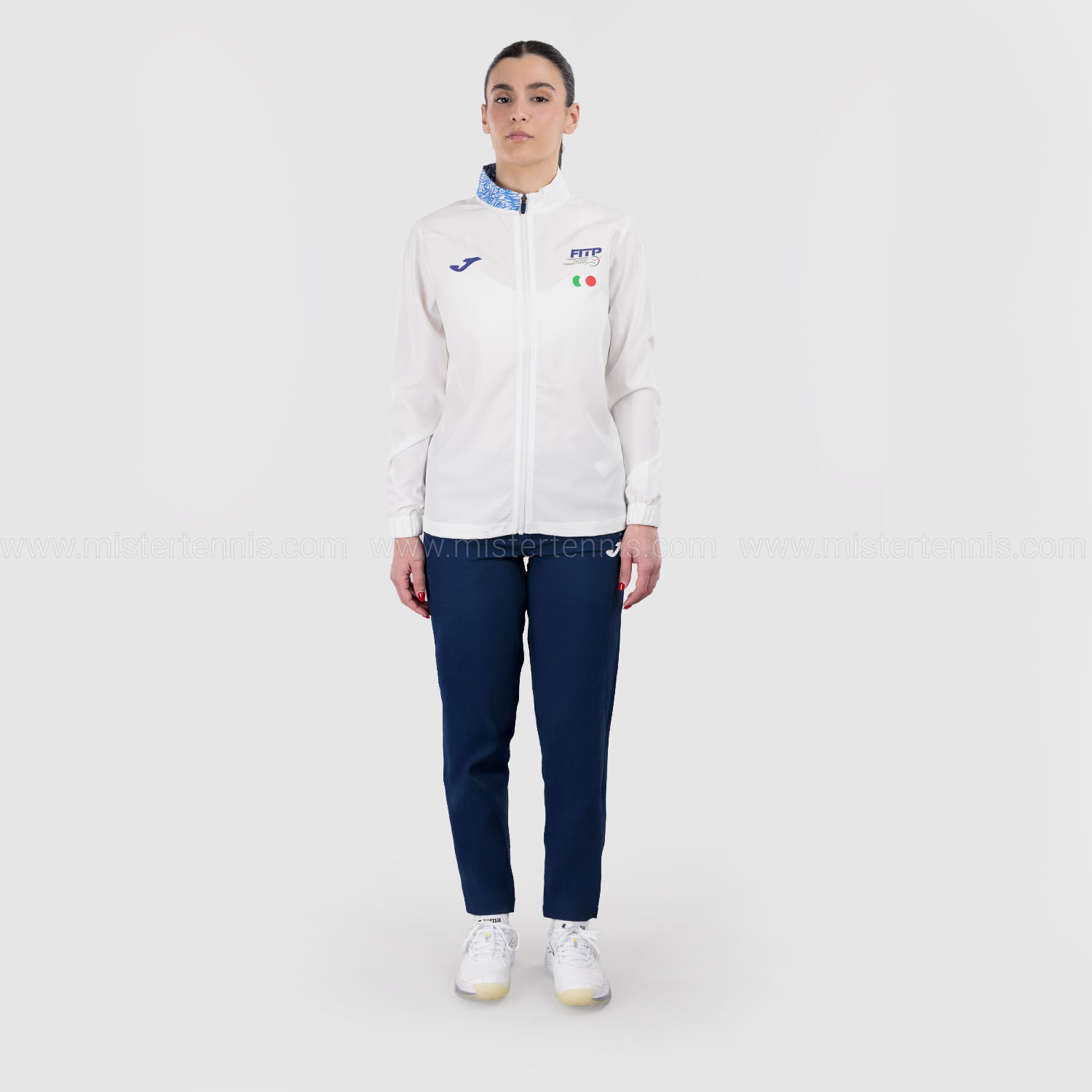 Joma Pre Game FITP Graphic Light Tracksuit - White/Royal/Navy