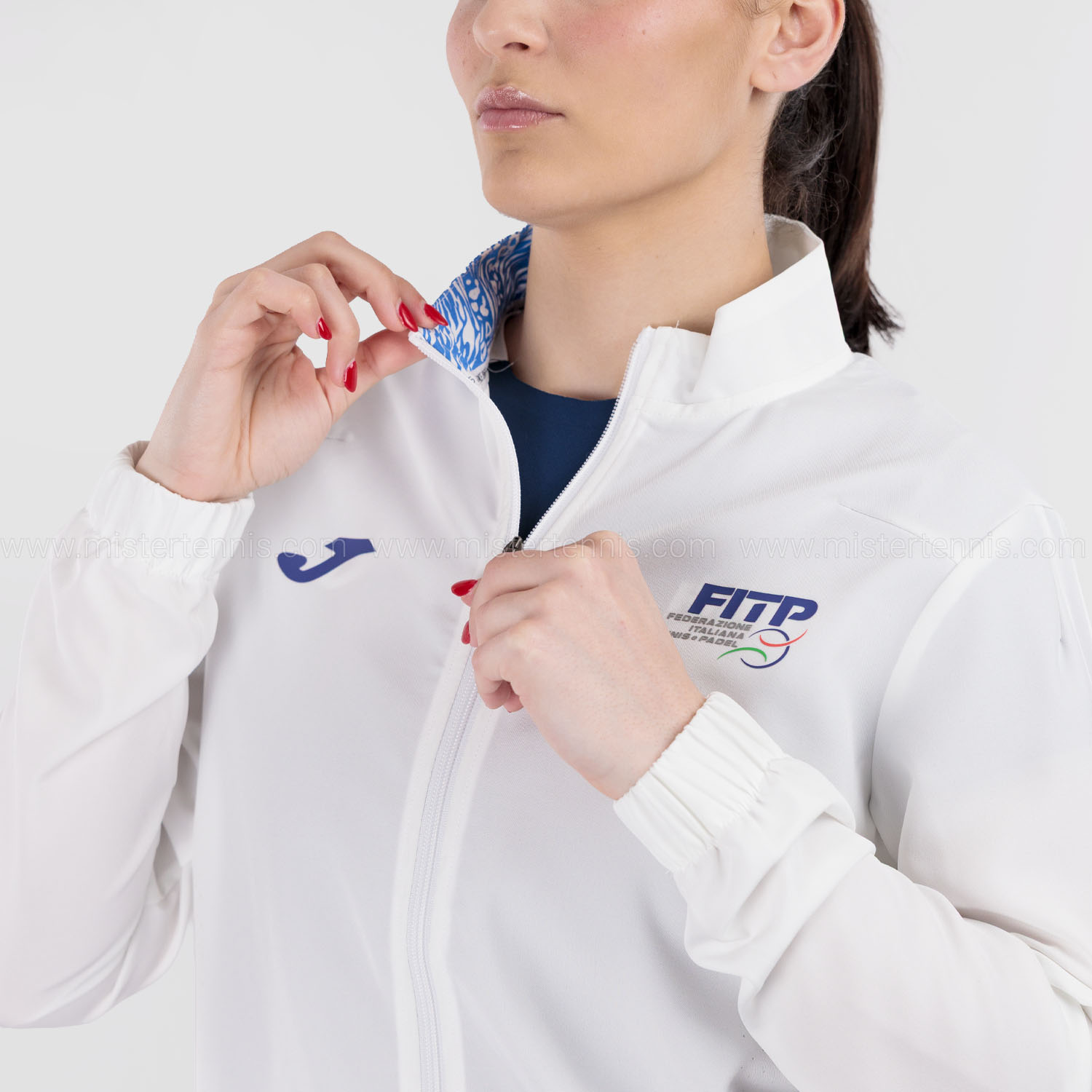 Joma Pre Game FITP Graphic Light Tracksuit - White/Royal/Navy