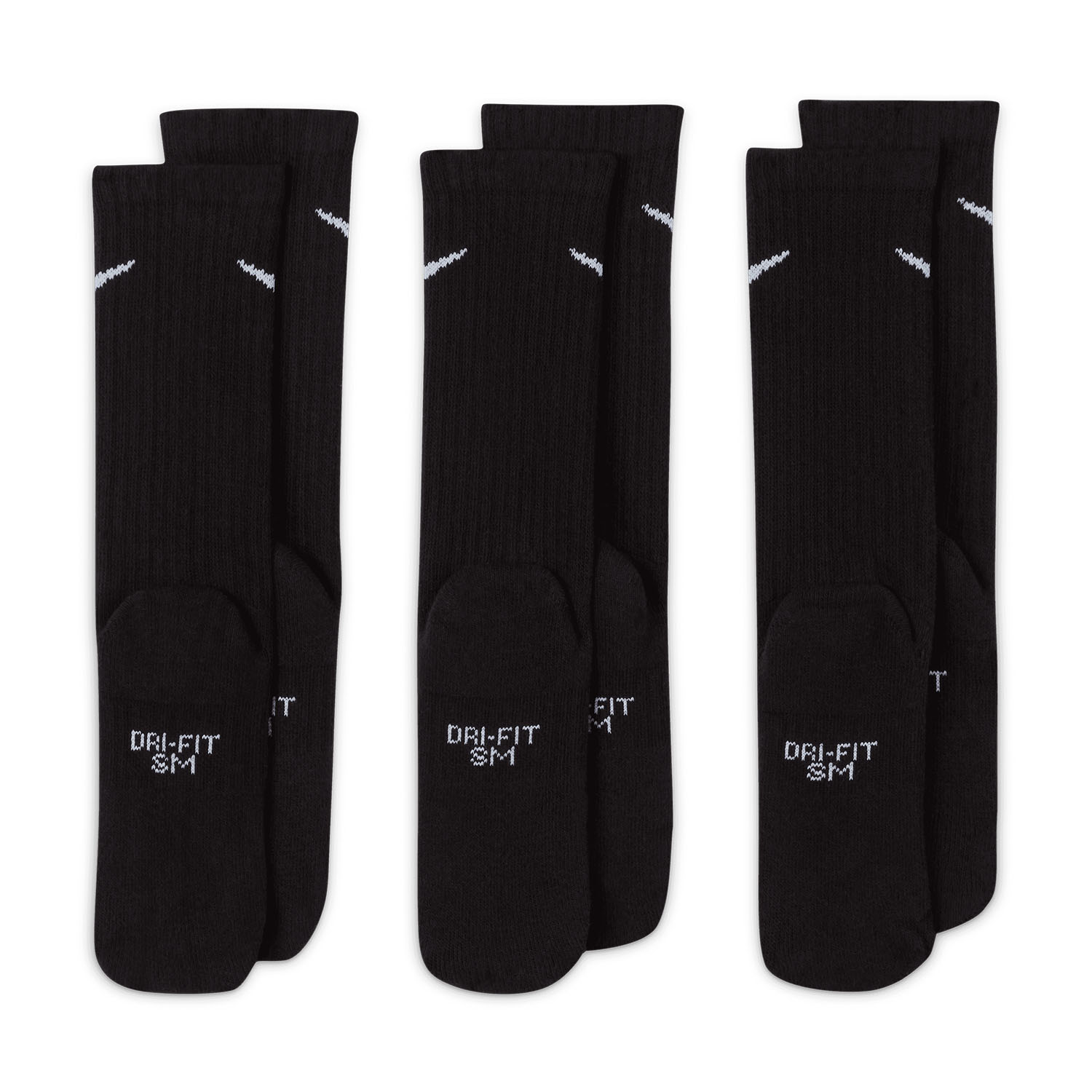 Nike Everyday Crew x 3 Calcetines Niños - Black/White