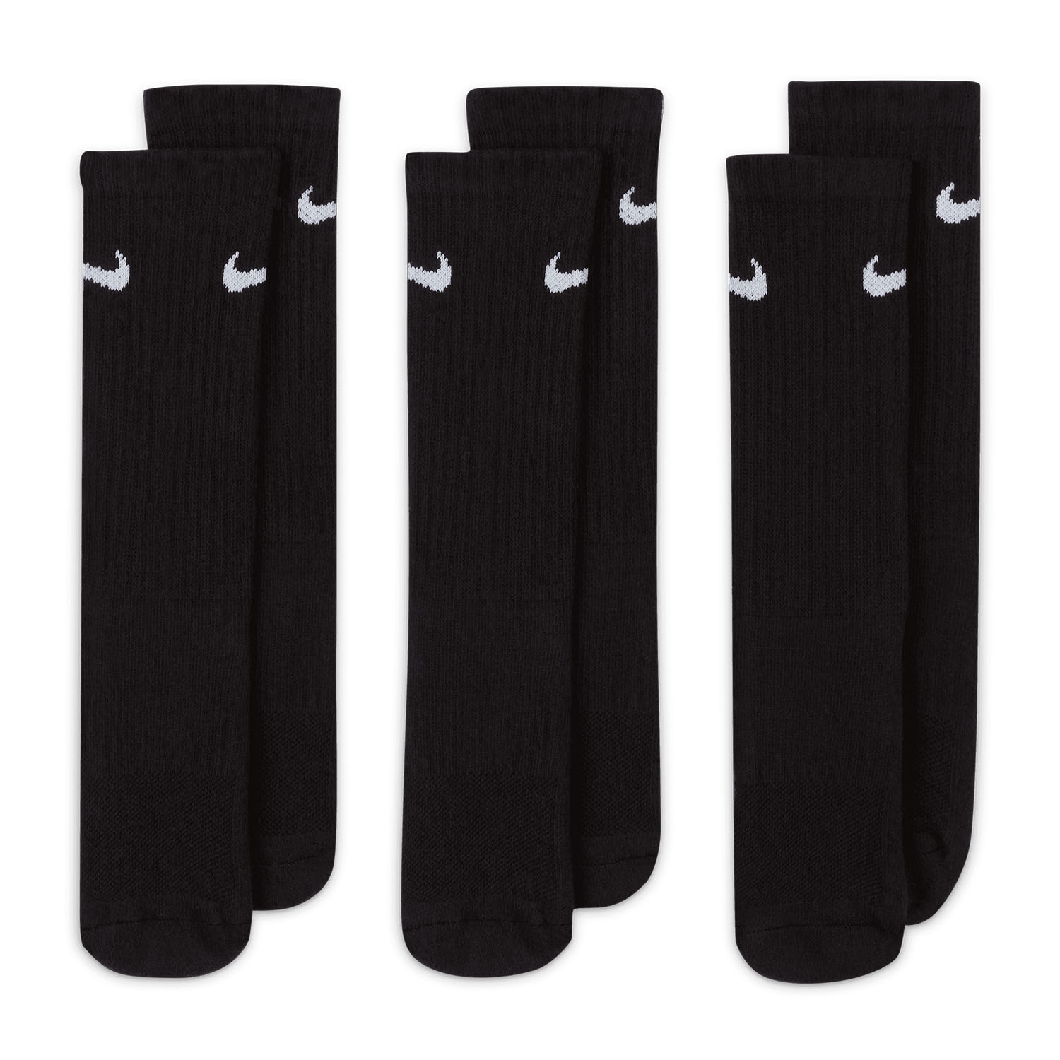 Nike Everyday Crew x 3 Calcetines Niños - Black/White