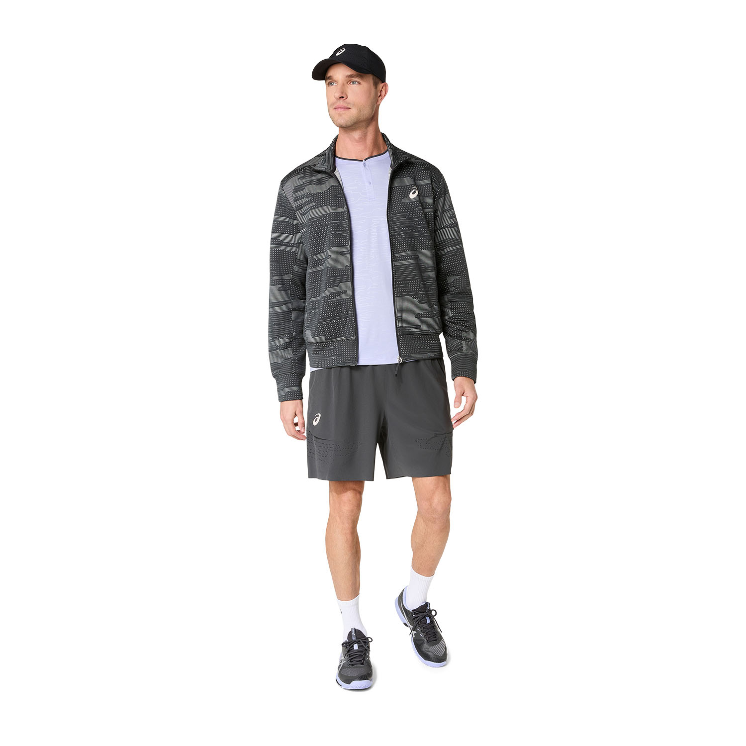 ASICS Match NY Jacket - Graphite Grey/Night Energy