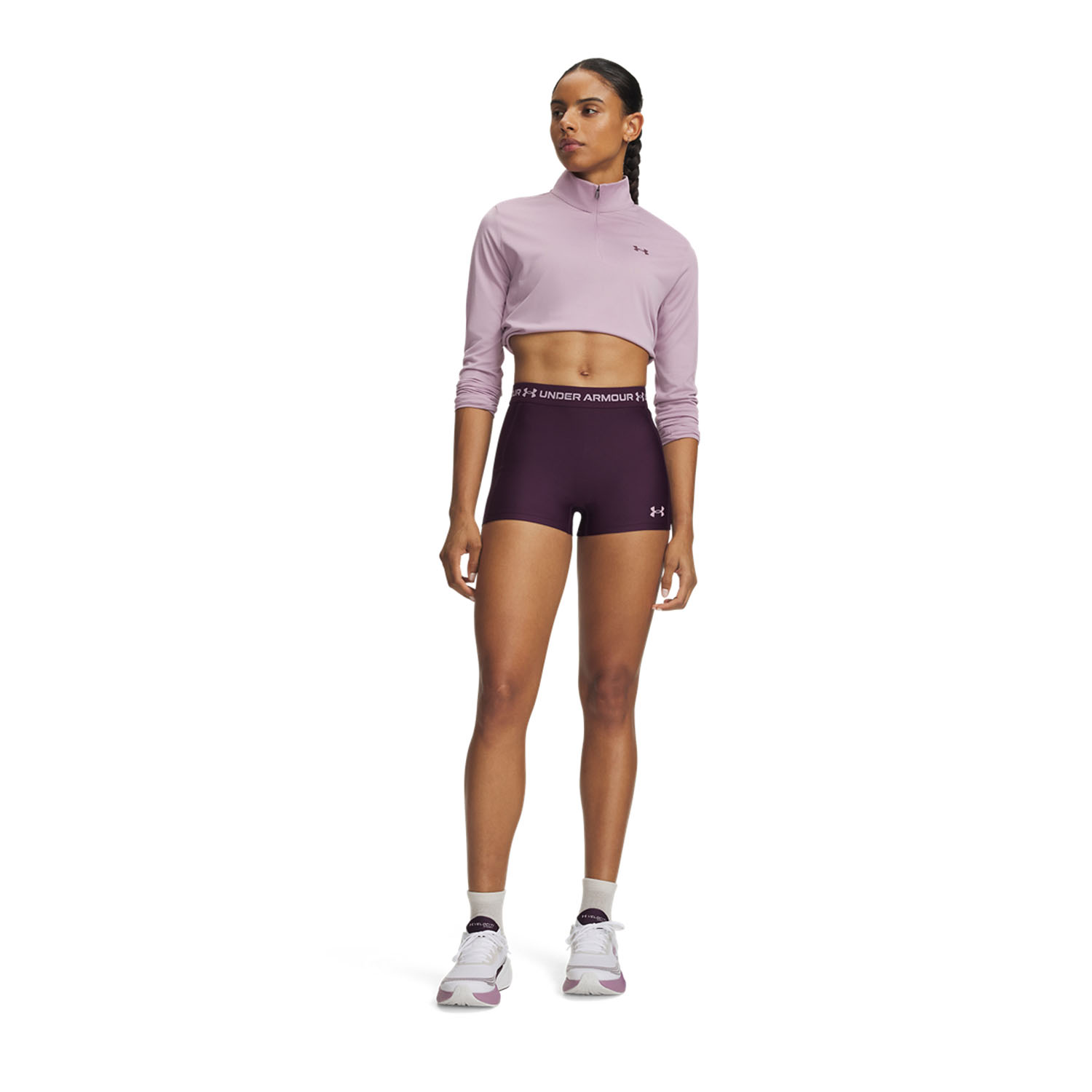 Under Armour HeatGear Pro 3in Shorts - Purple Echo/Mauve Pink