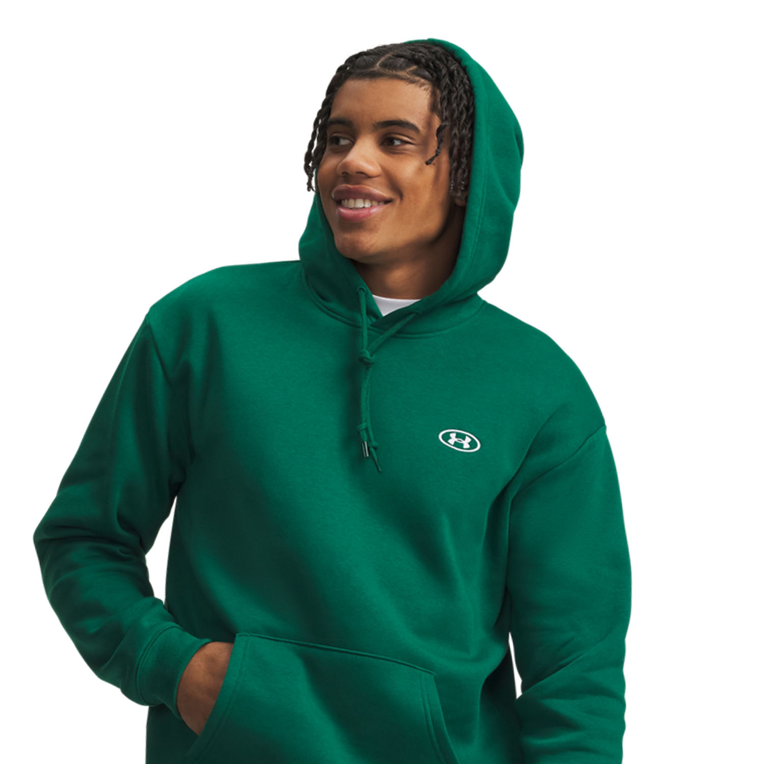 Under Armour Rival FLC Hoodie - Campus Ivy/White