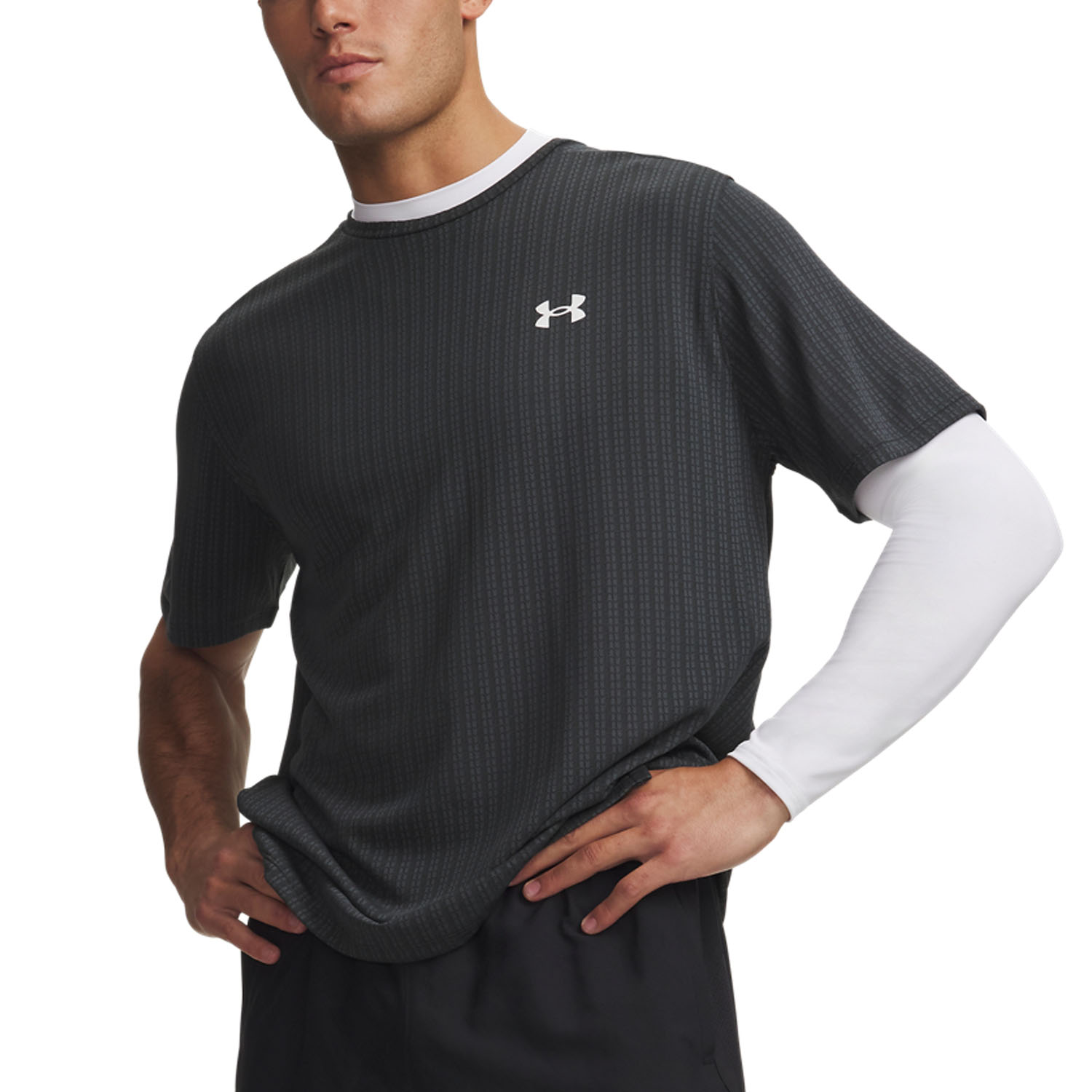 Under Armour Tech Vent Jacquard T-Shirt - Ultimate Black/White