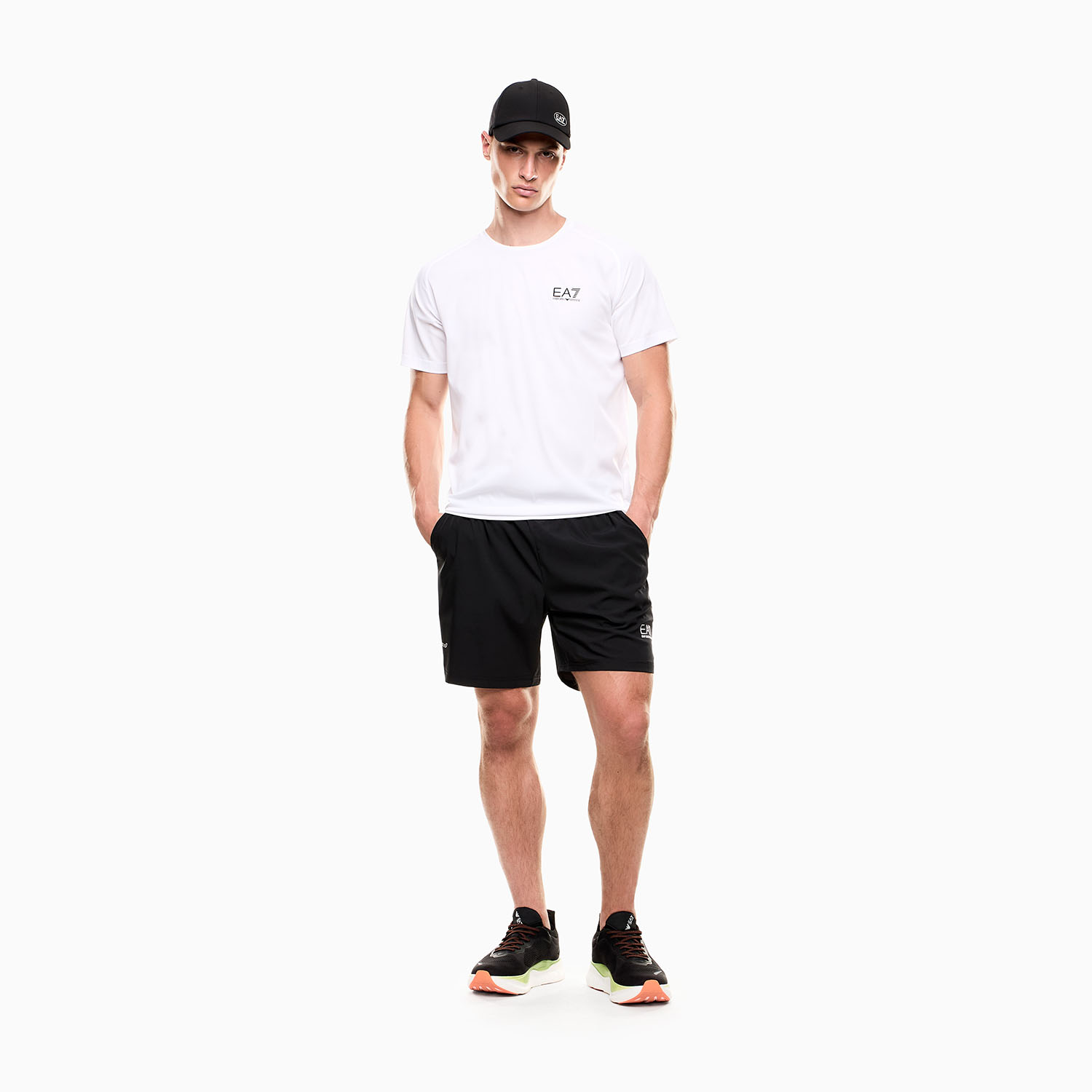 EA7 VENTUS7 Set Maglietta e Pantaloncini - White/Black