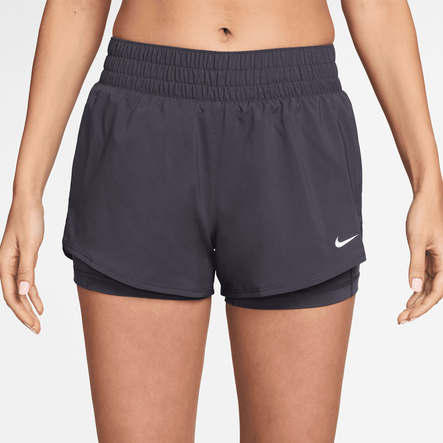 Nike One 2 in 1 3in Pantaloncini - Gridiron/White