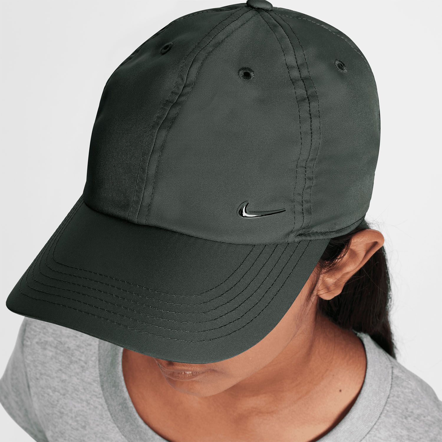 Nike Dri-FIT Club Gorra Niños - Camo Green/Metallic Silver