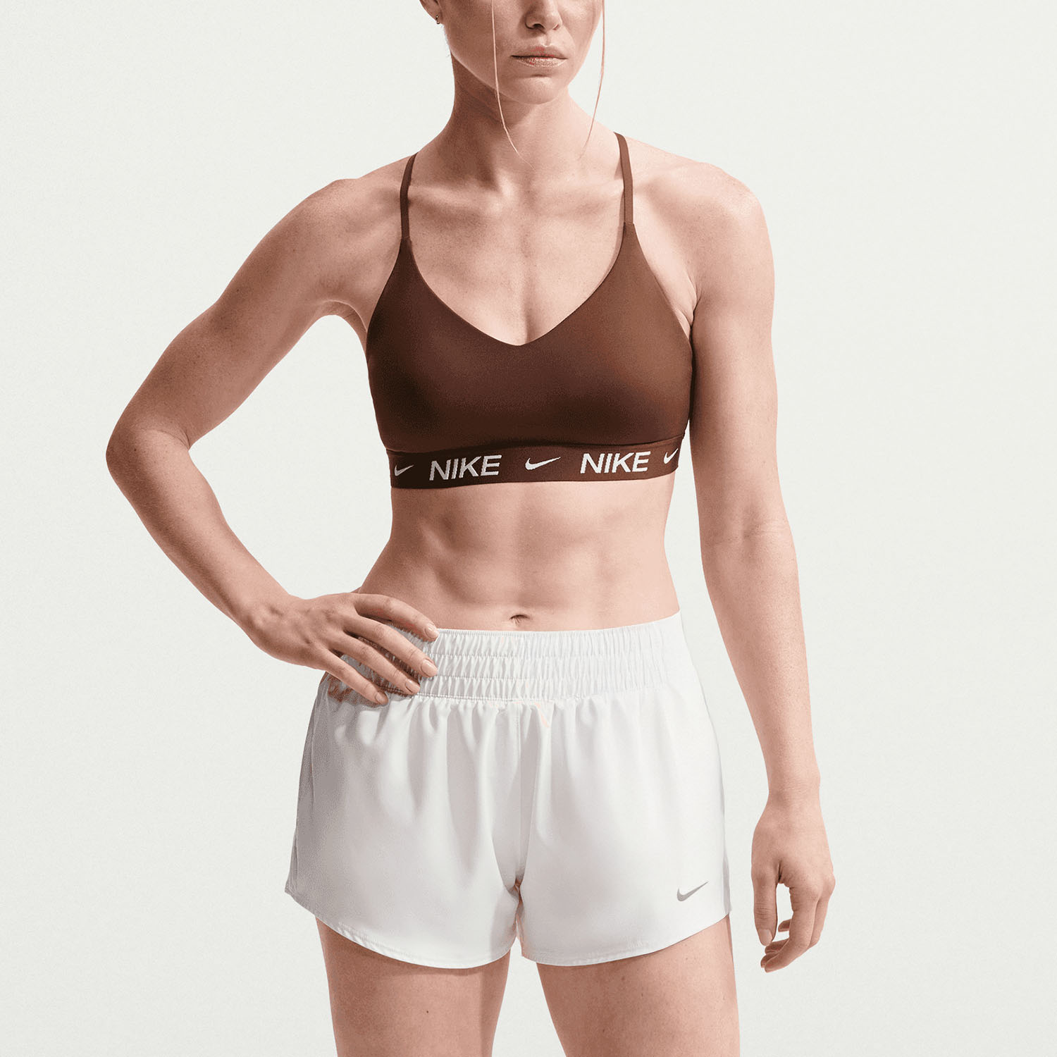 Nike Indy Swoosh Sports Bra - Cacao Wow
