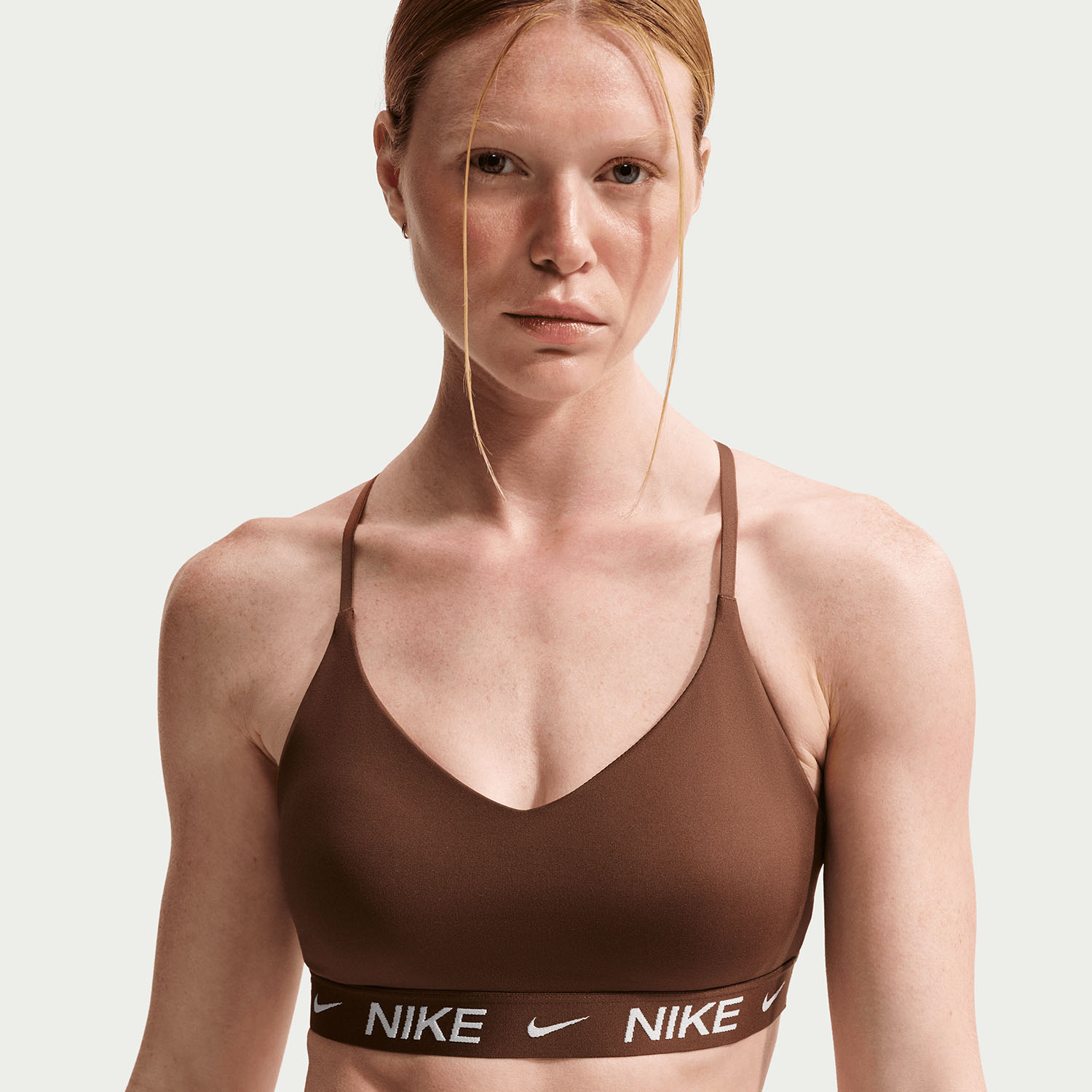 Nike Indy Swoosh Sports Bra - Cacao Wow