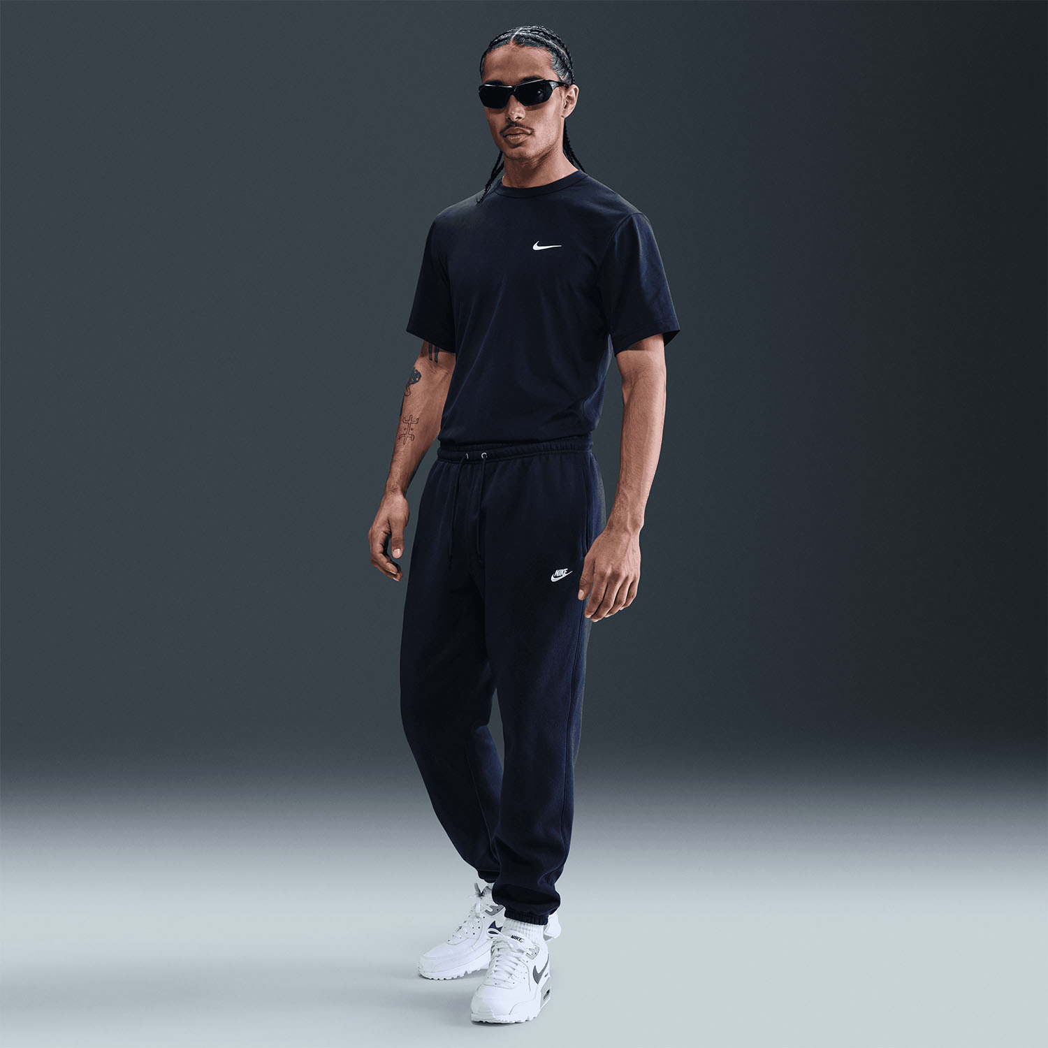 Nike Club Fleece Pantaloni - Obsidian/White