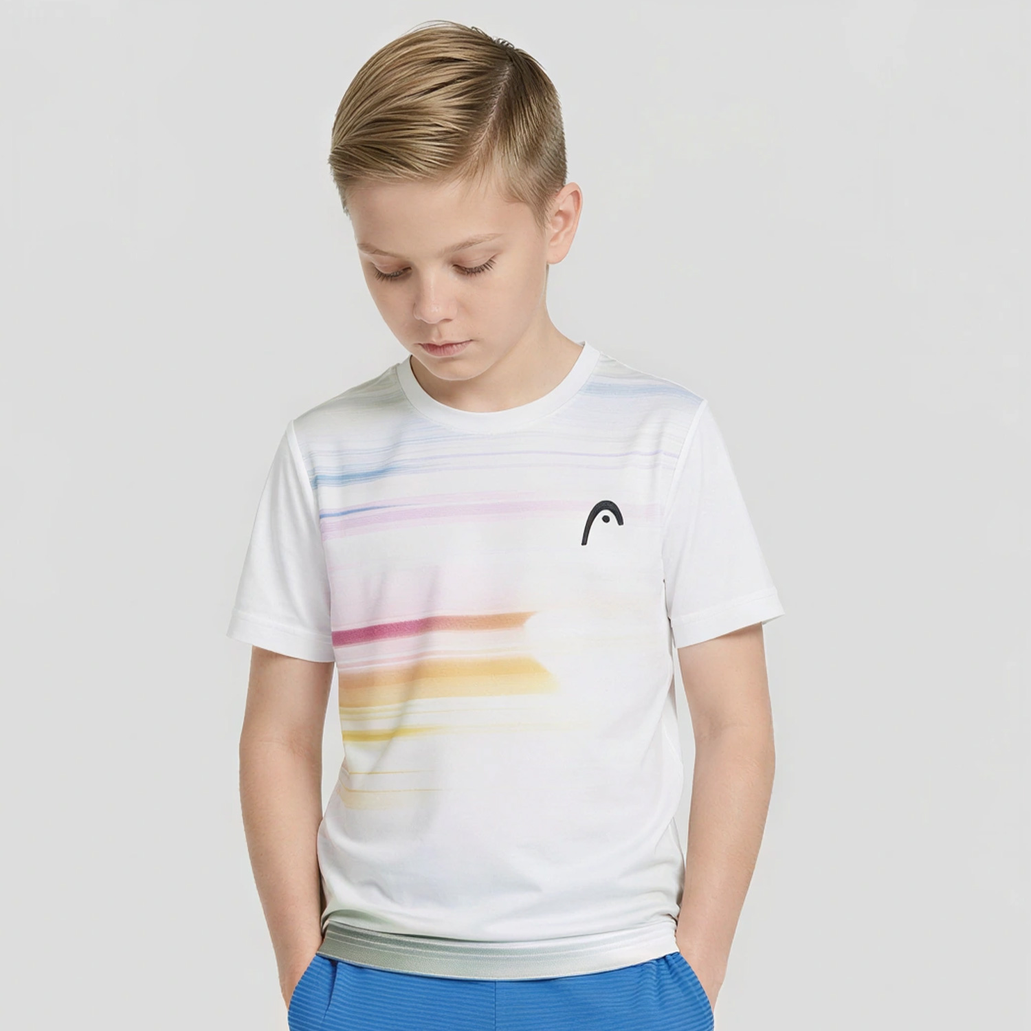 HEAD Topspin Graphic Camiseta Niño - Purple/Print Vision