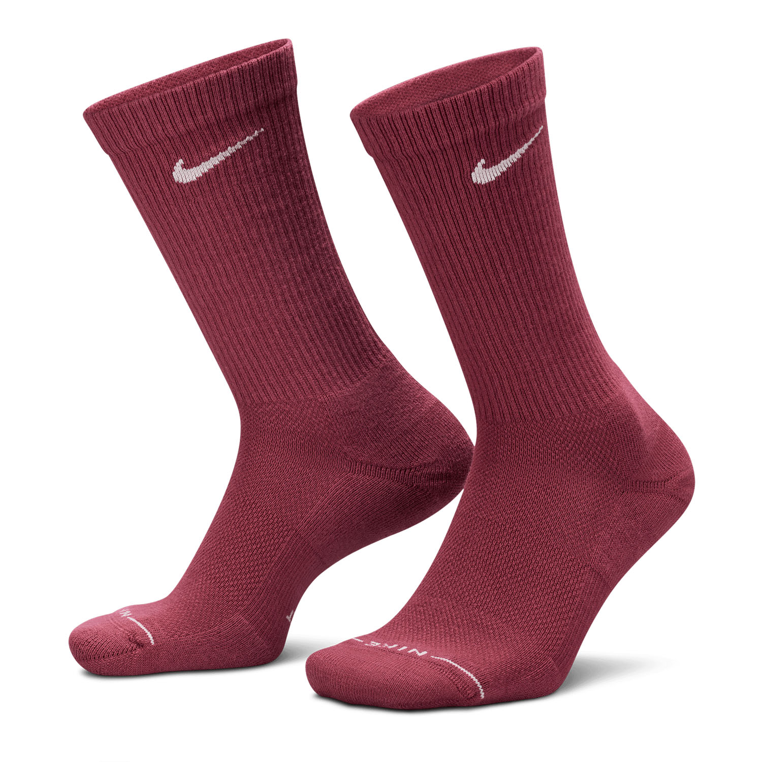 Nike Everyday Elevated x 3 Socks - Red/Pink/Bordeaux