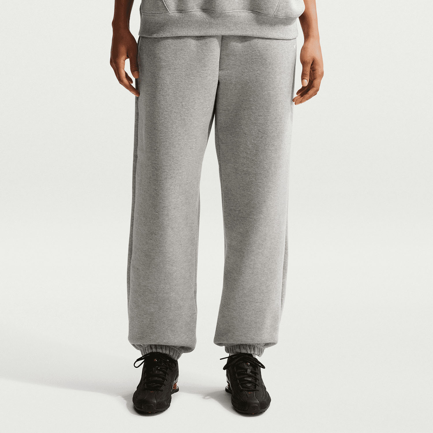 Nike Studio Fleece Pants - Dark Grey Heather/Sail