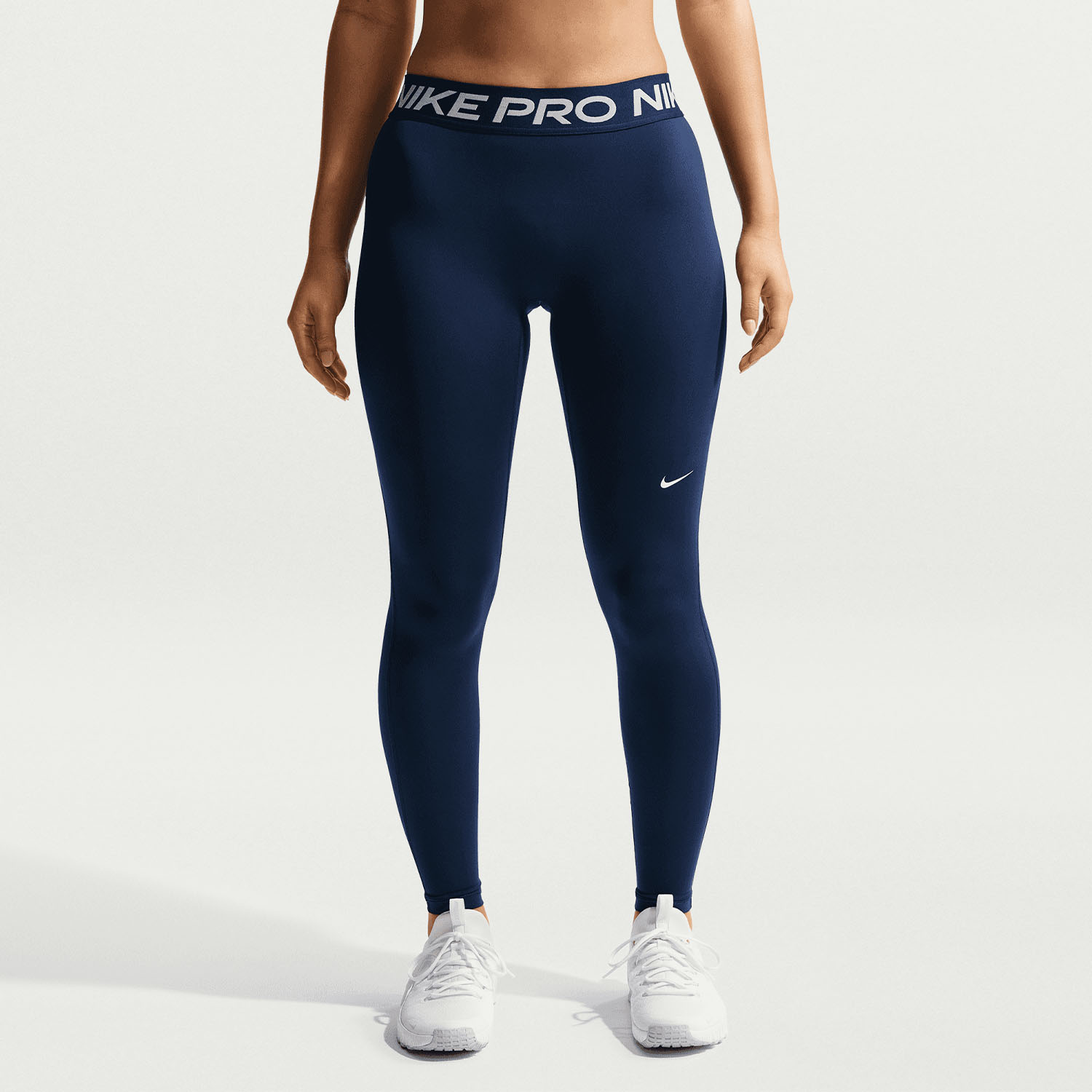 Nike Pro Tights - Midnight Navy/White