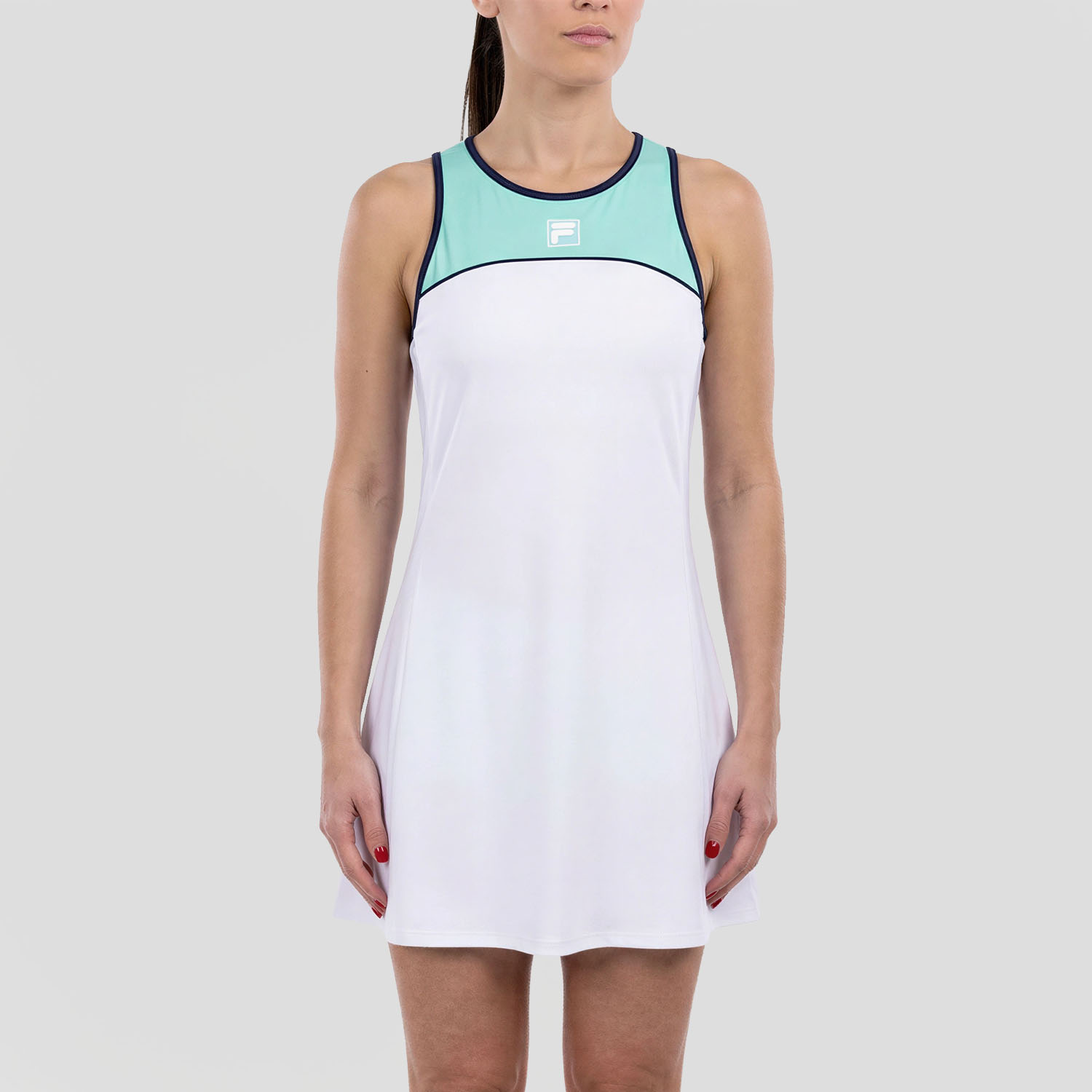 Fila Skylar Dress - White/Aqua Sky