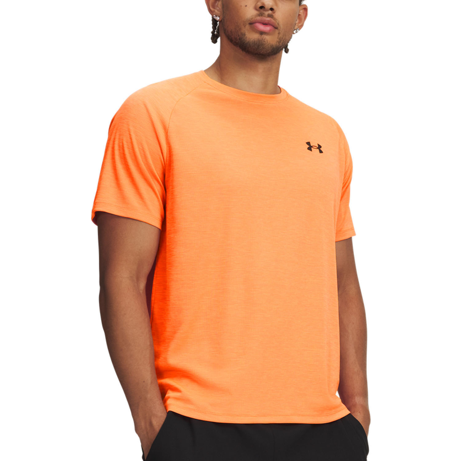 Under Armour Textured Camiseta - Outrageous Orange/Black