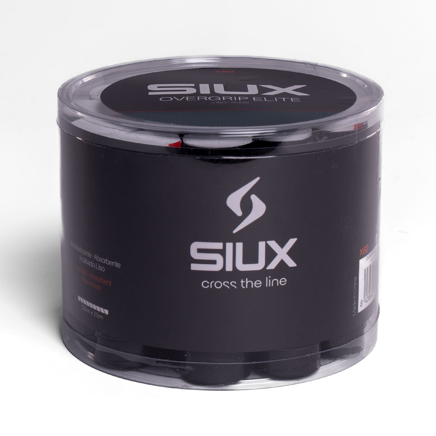 Siux Elite x 60 Overgrip - White/Black