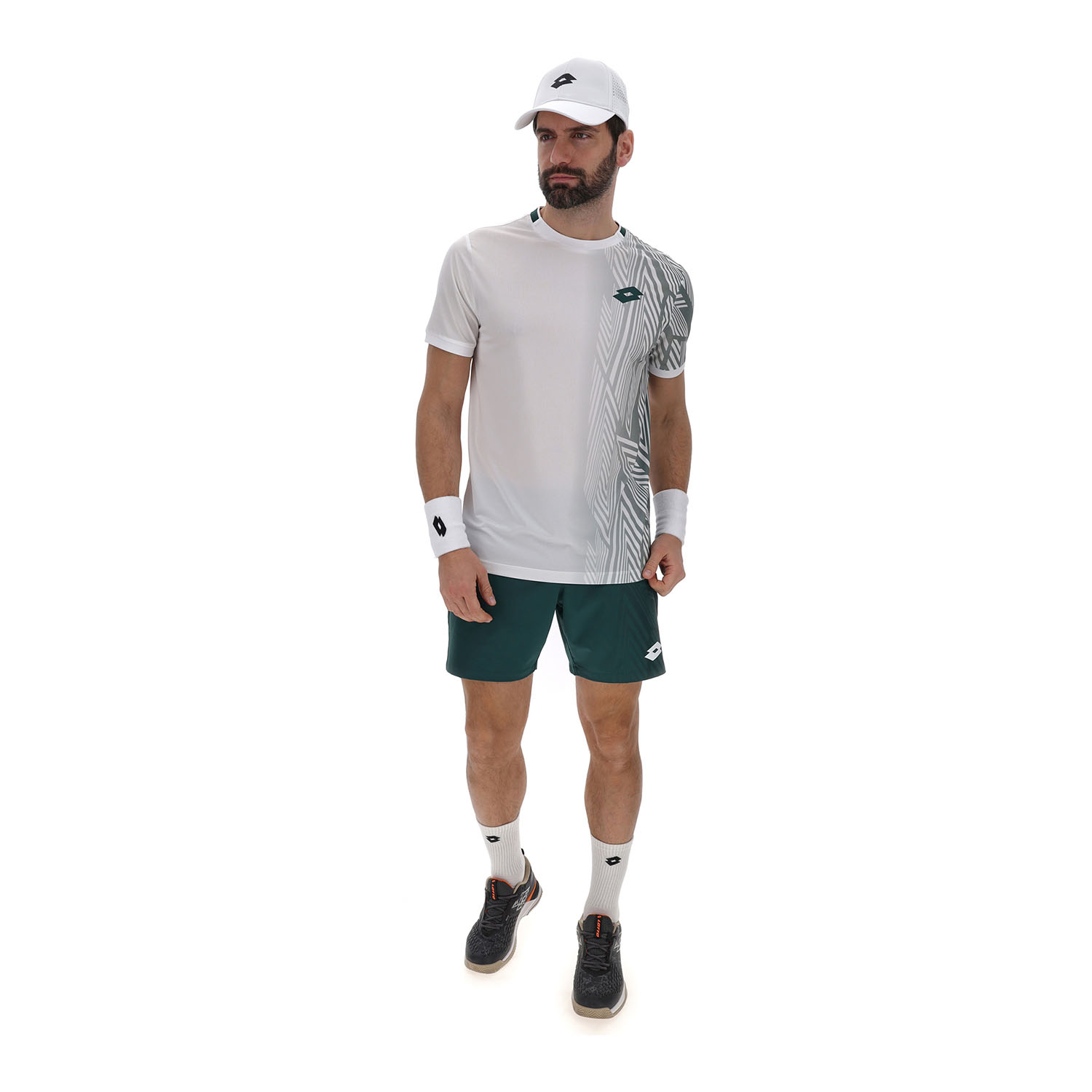 Lotto Tech VI T-Shirt - Bright White/Biome Green