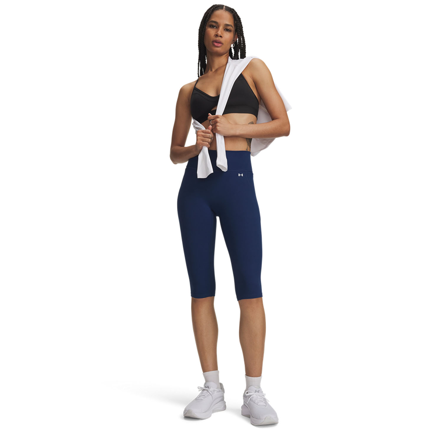 Under Armour Motion Capri Tights - Blackout Navy/Aegean Blue