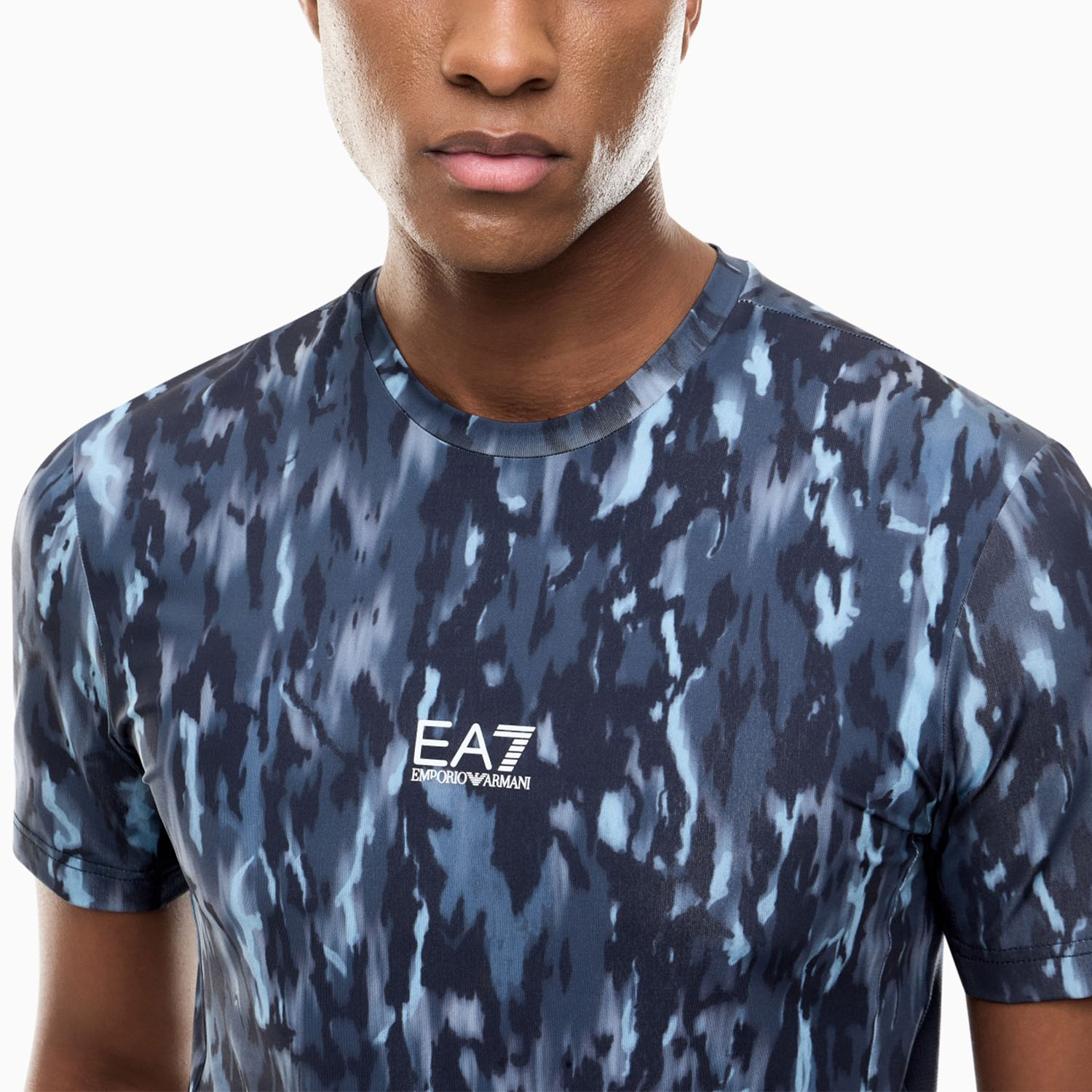 EA7 VIGOR7 T-Shirt - Fancy Camou Navy Blue