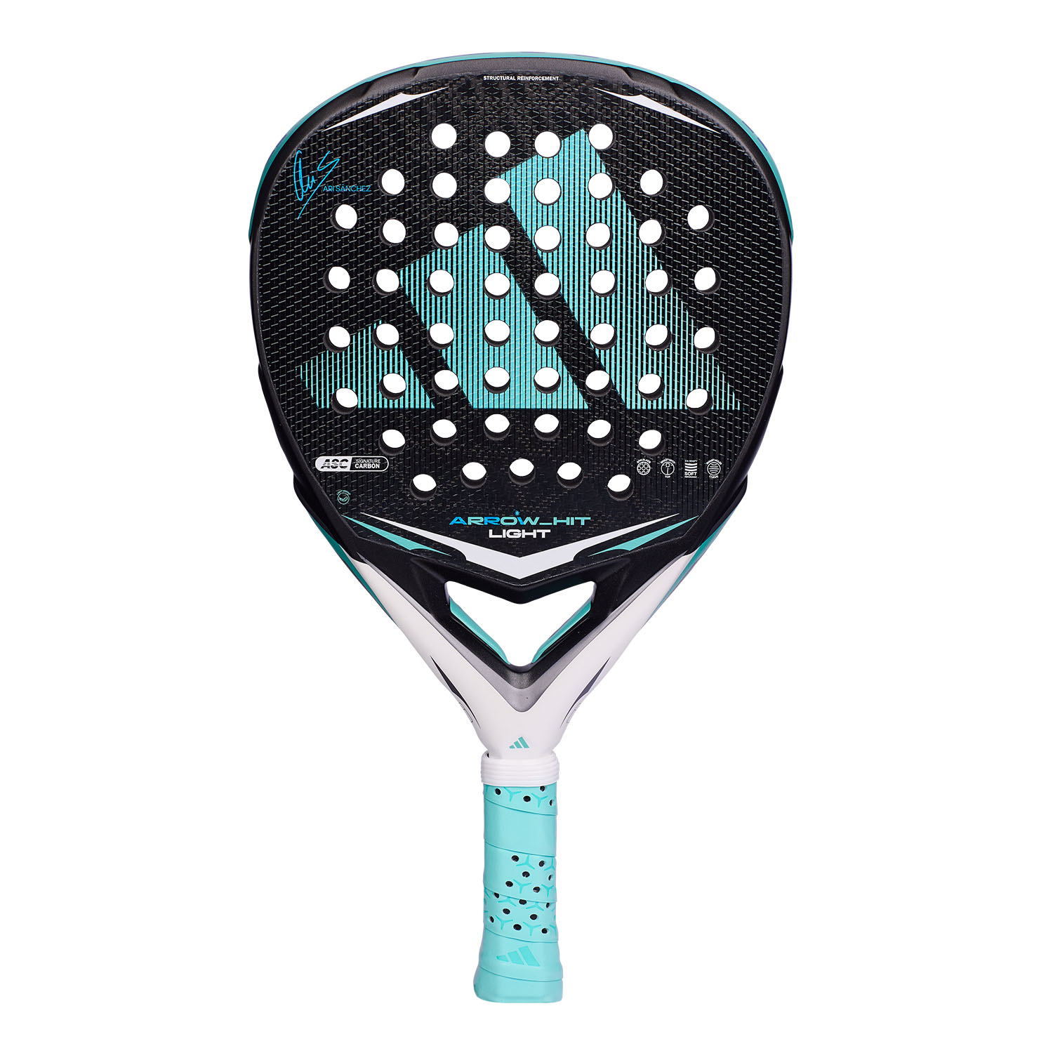 adidas Arrow Hit Light Padel - Black/Sky Blue