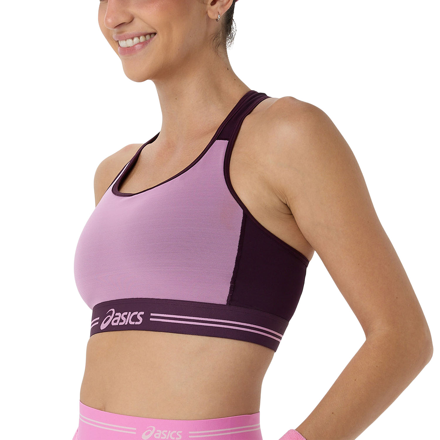 ASICS Game Pro Sports Bra - Dark Aubergine/Bubblegum