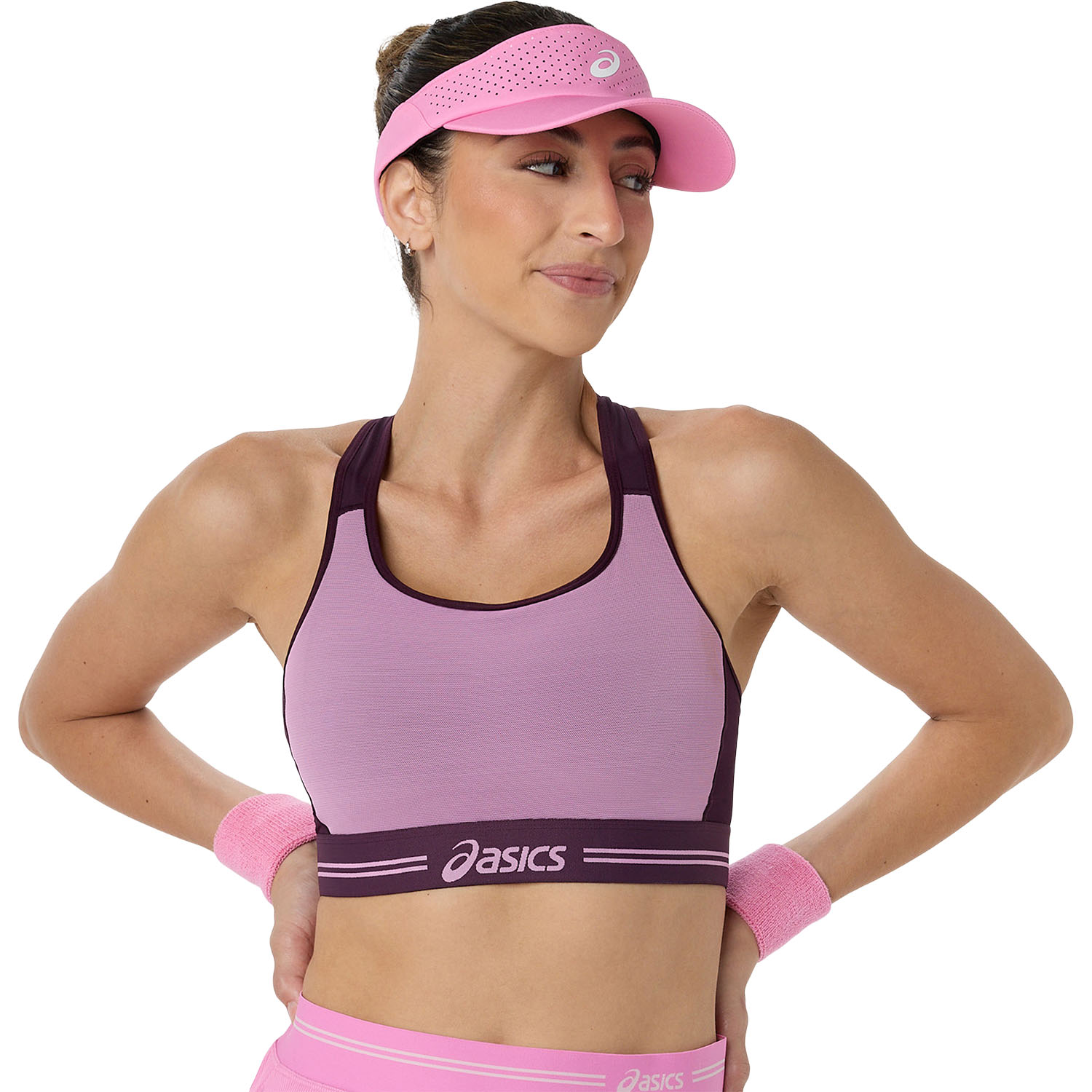 ASICS Game Pro Sports Bra - Dark Aubergine/Bubblegum