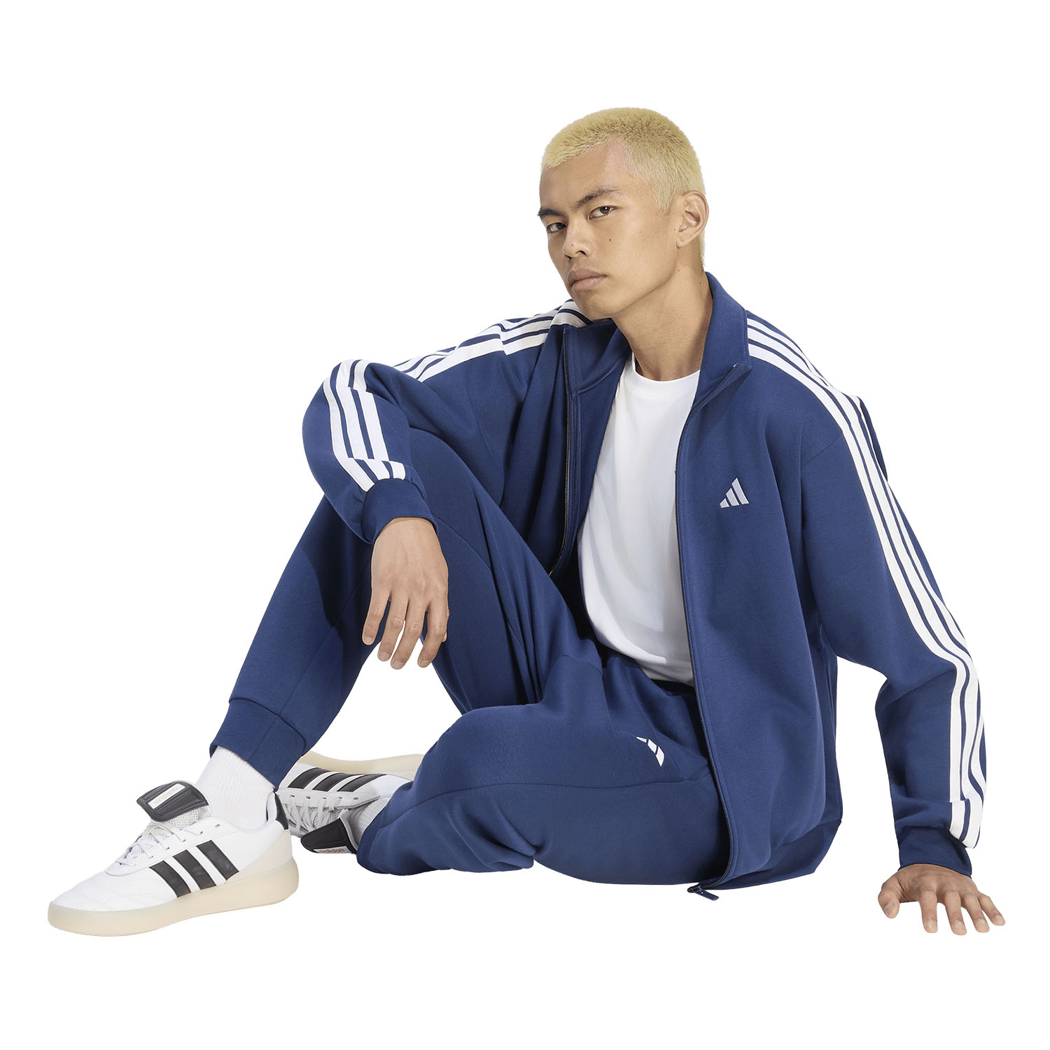 adidas 3 Stripes Logo Tuta - Team Navy Blue 2/White