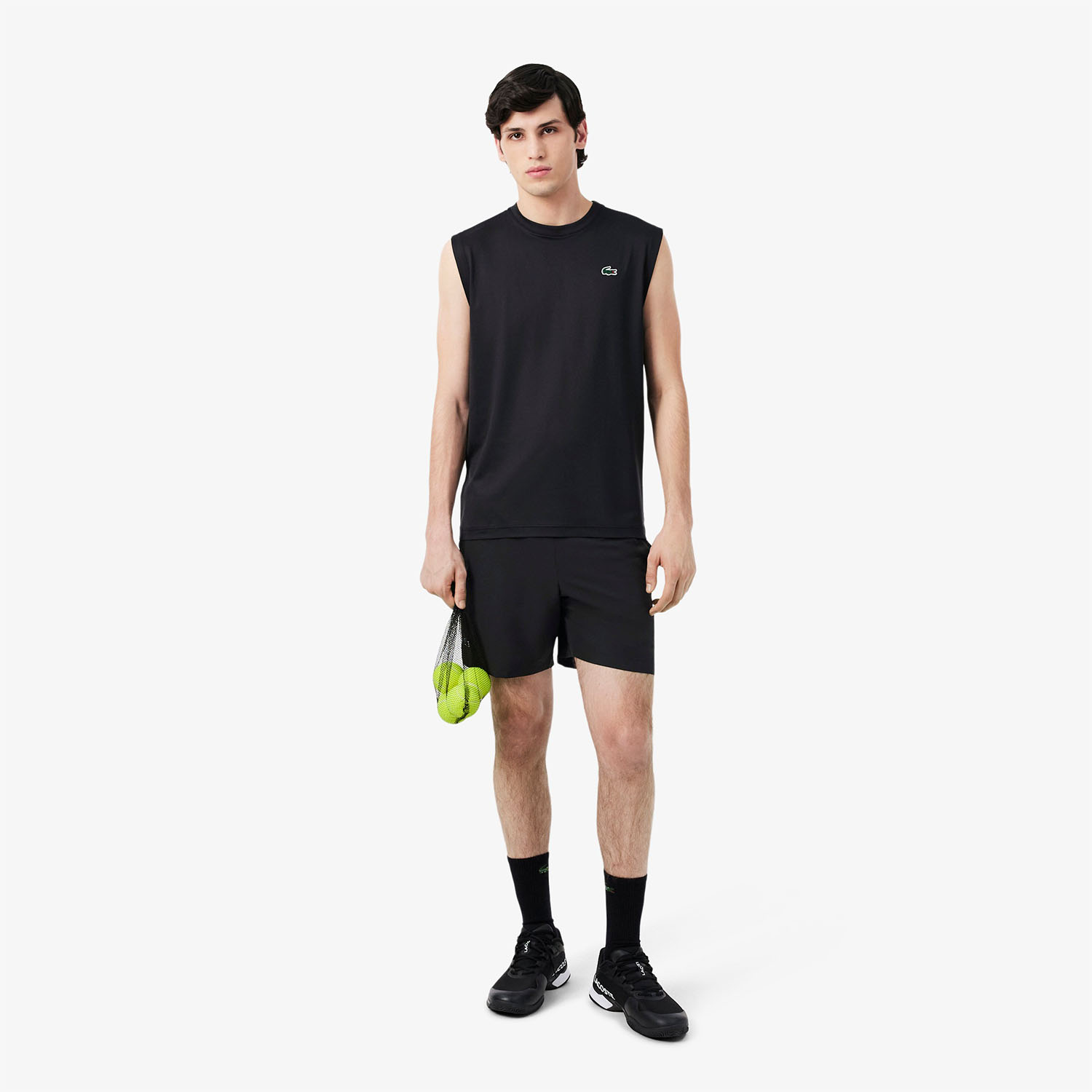 Lacoste Reflective Accent Ultra Dry 7in Shorts - Noir
