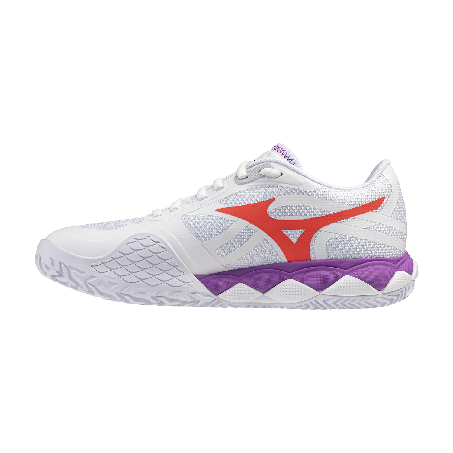 Mizuno Wave Enforce Tour 2 Clay - White/Lava Orange/Dahlia