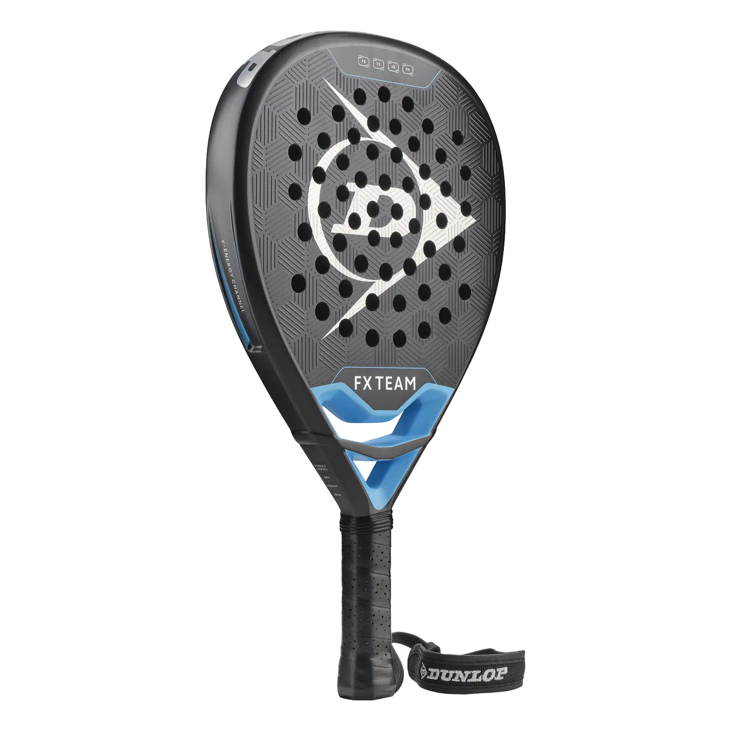 Dunlop FX TEAM Padel - Neon Cyan/Silver Foil/Black/White