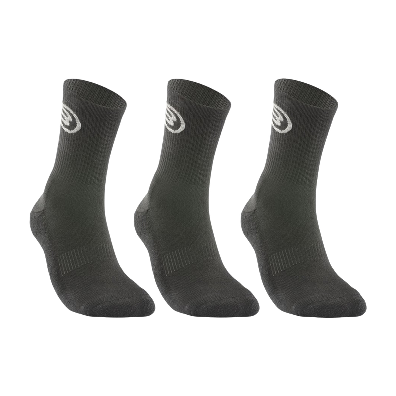 Bullpadel Pro x 3 Calcetines - Negro/Blanco