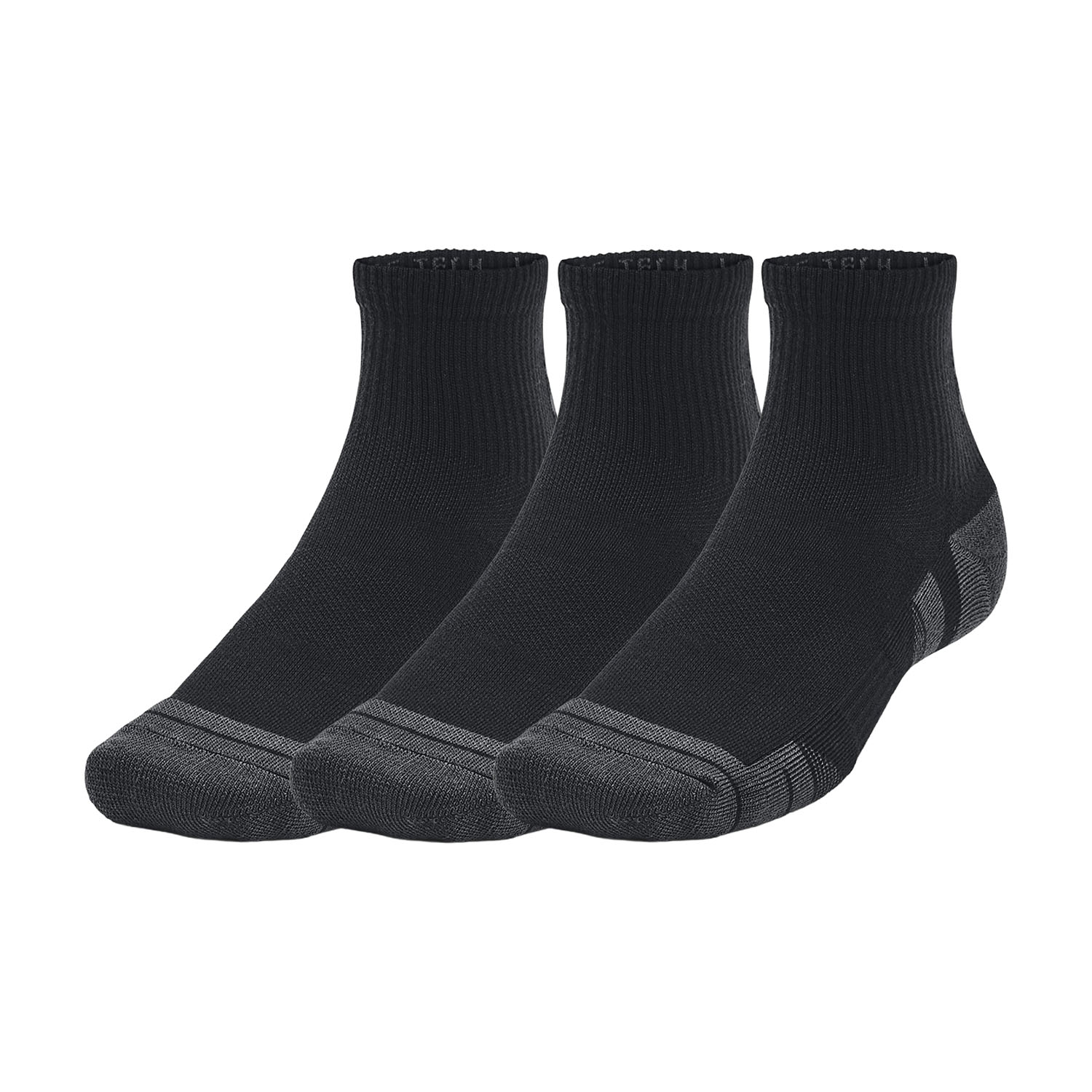 Under Armour Performance Tech Quarter x 3 Calcetines - Ultimate Black/Jet Gray