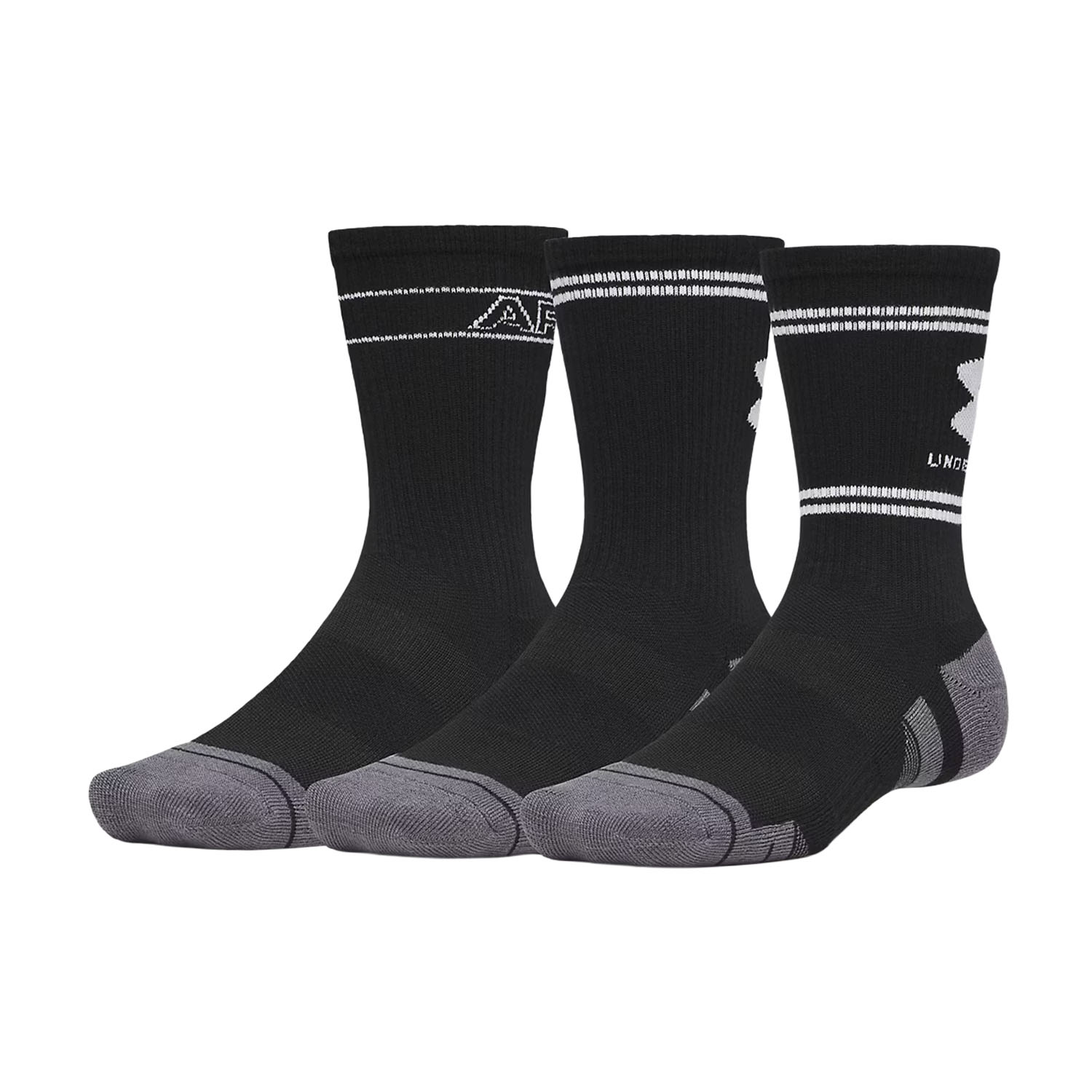 Under Armour Performance Tech Nov x 3 Calcetines - Ultimate Black/White