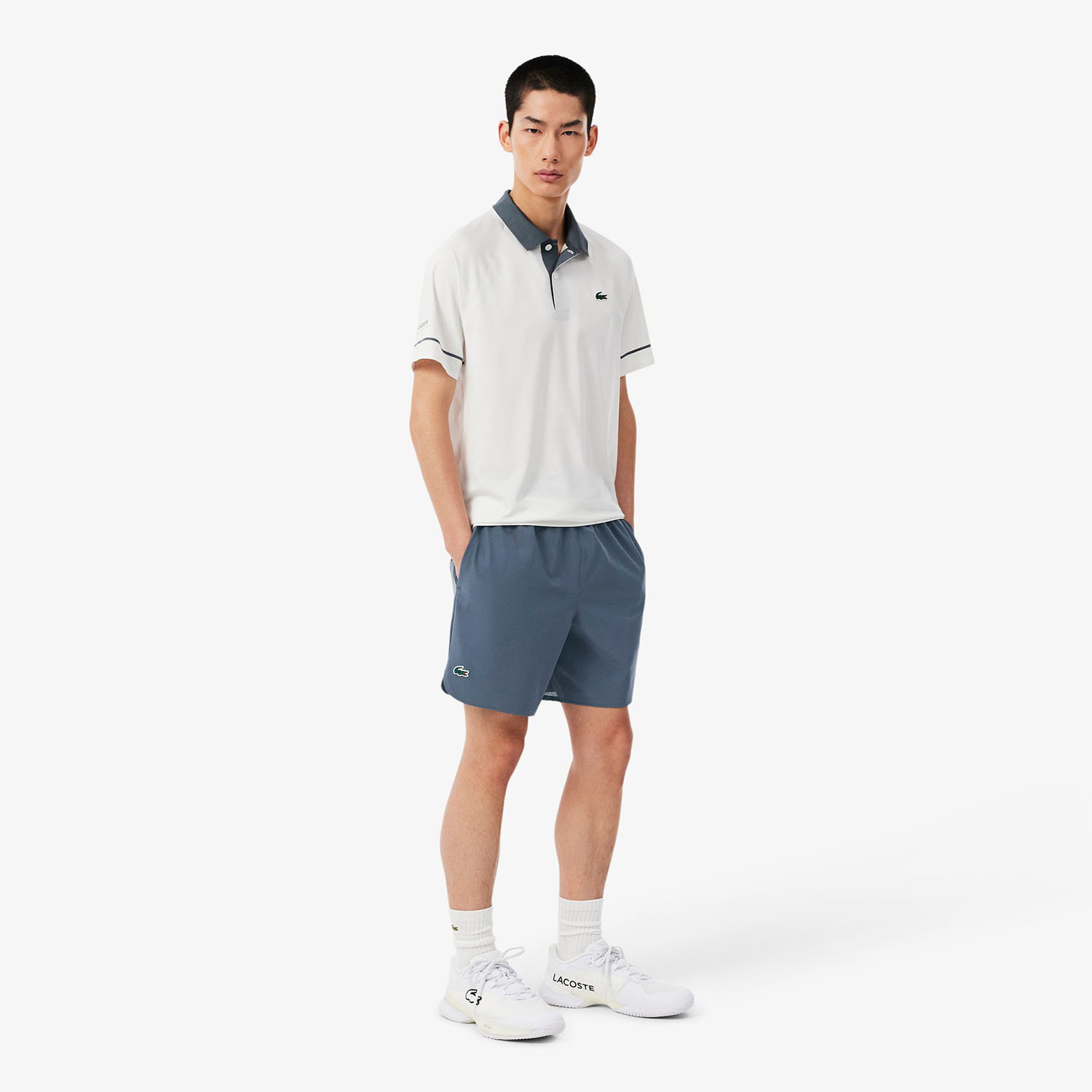 Lacoste X Novak Djokovic 7in Pantaloncini - Gris