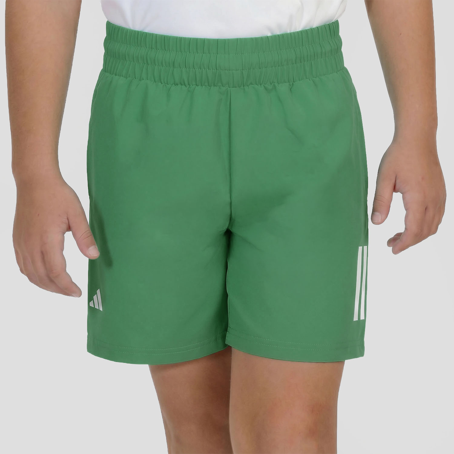 adidas Club 3 Stripes 5in Shorts Boy - Semi Court Green