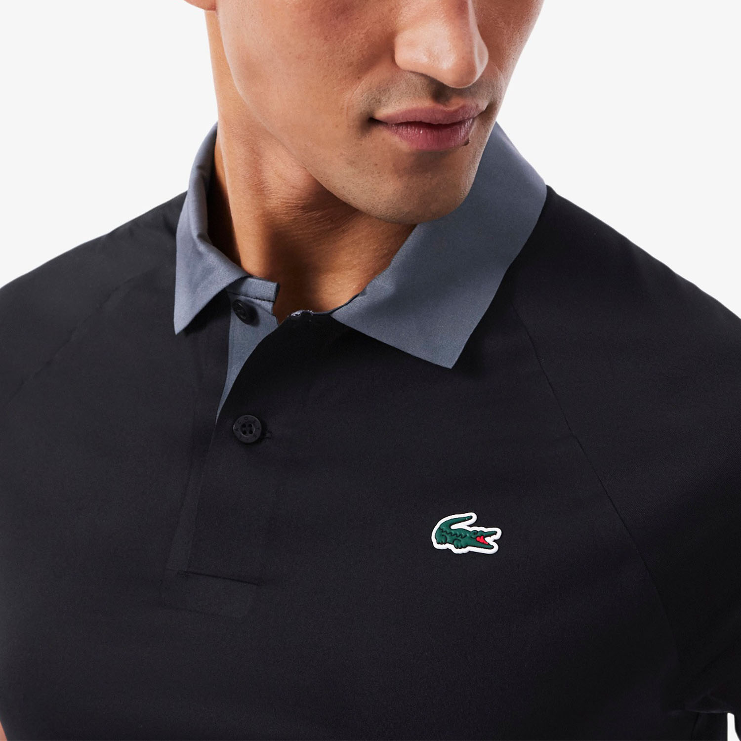 Lacoste X Novak Djokovic On Court Polo - Noir/Gris