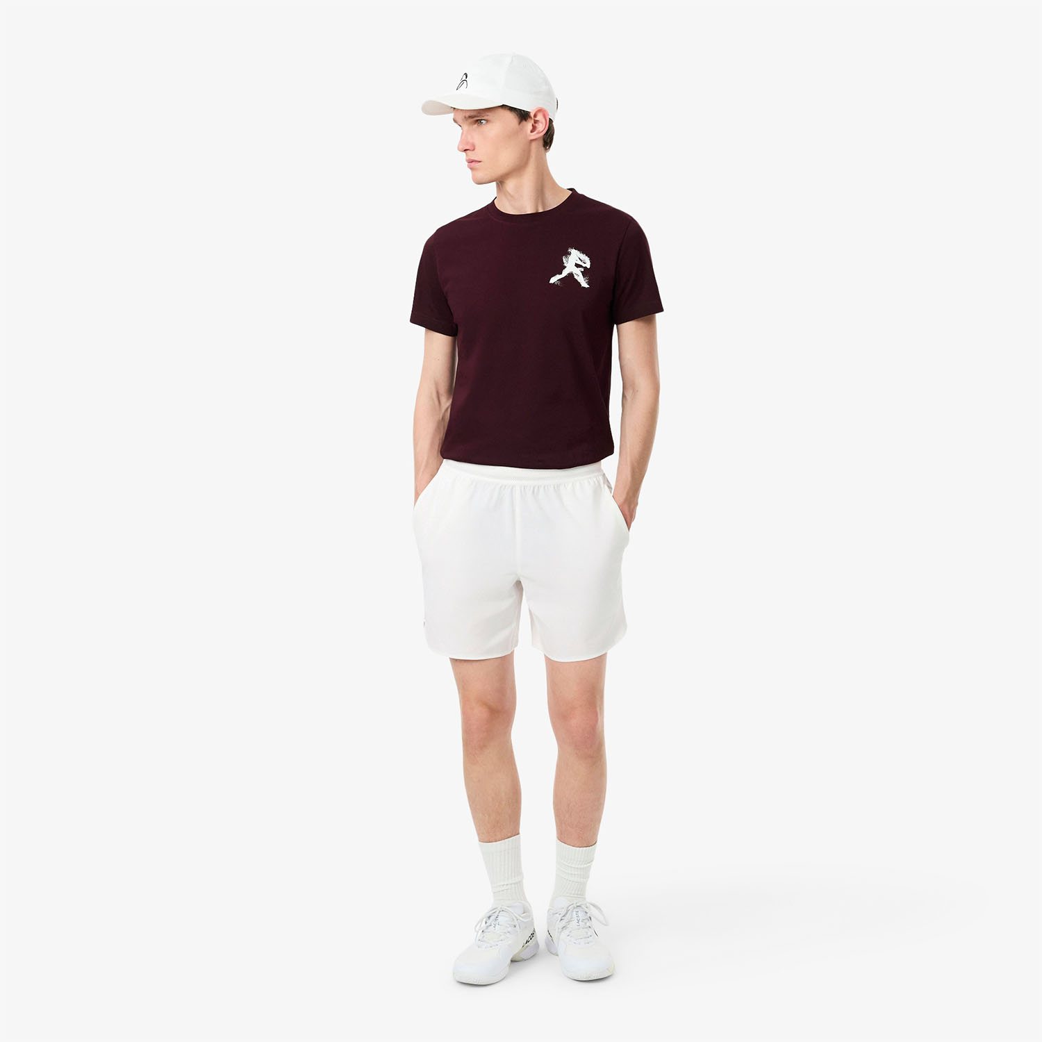 Lacoste X Novak Djokovic 7in Pantaloncini - Blanc