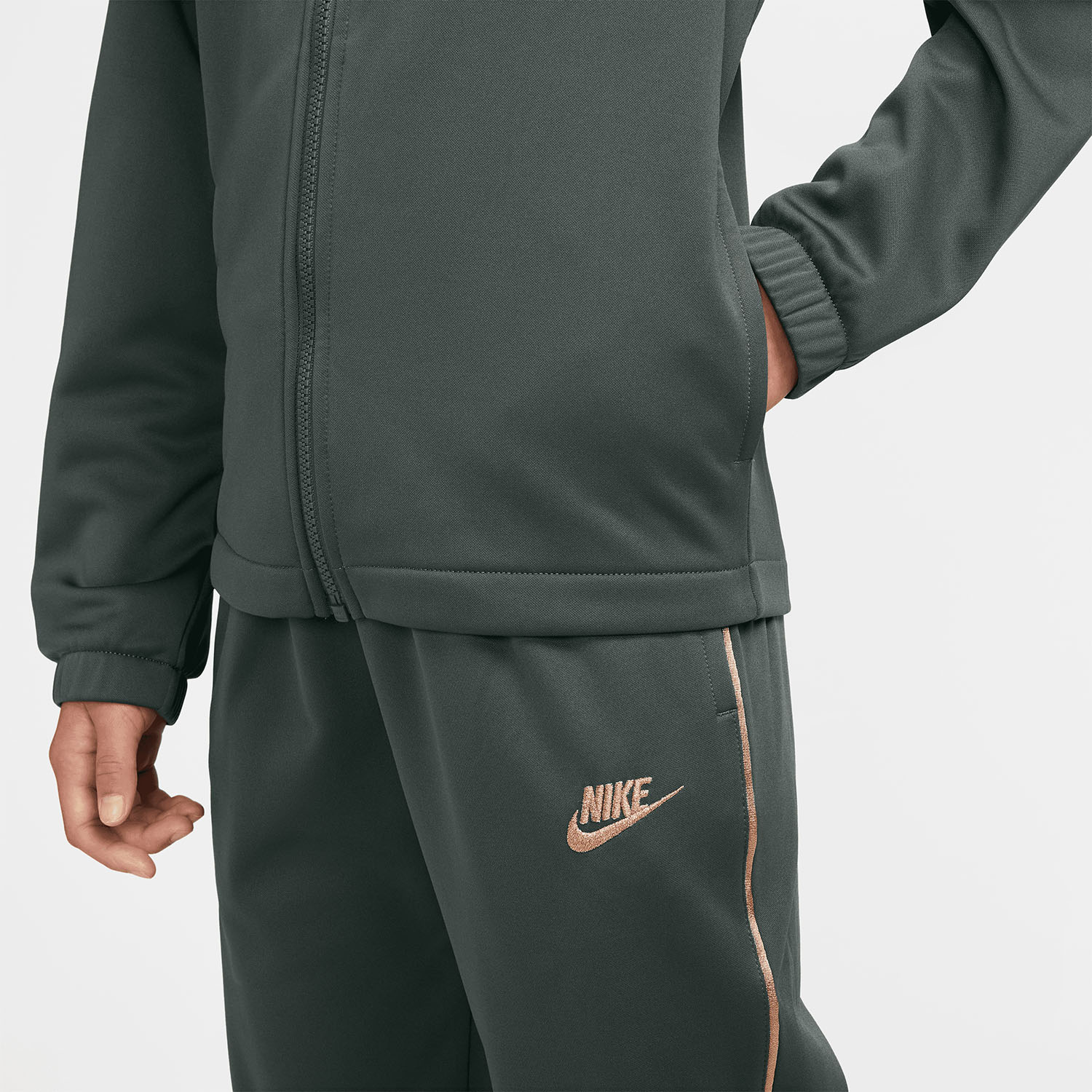 Nike Dri-FIT Pro Chándal Niños - Camo Green/Metallic Gold