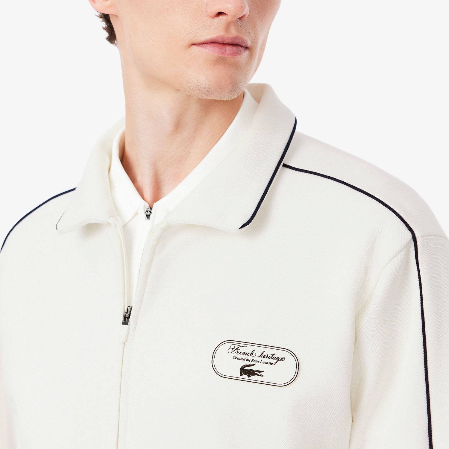 Lacoste Heritage Jacket - Blanc/Bleu Marine
