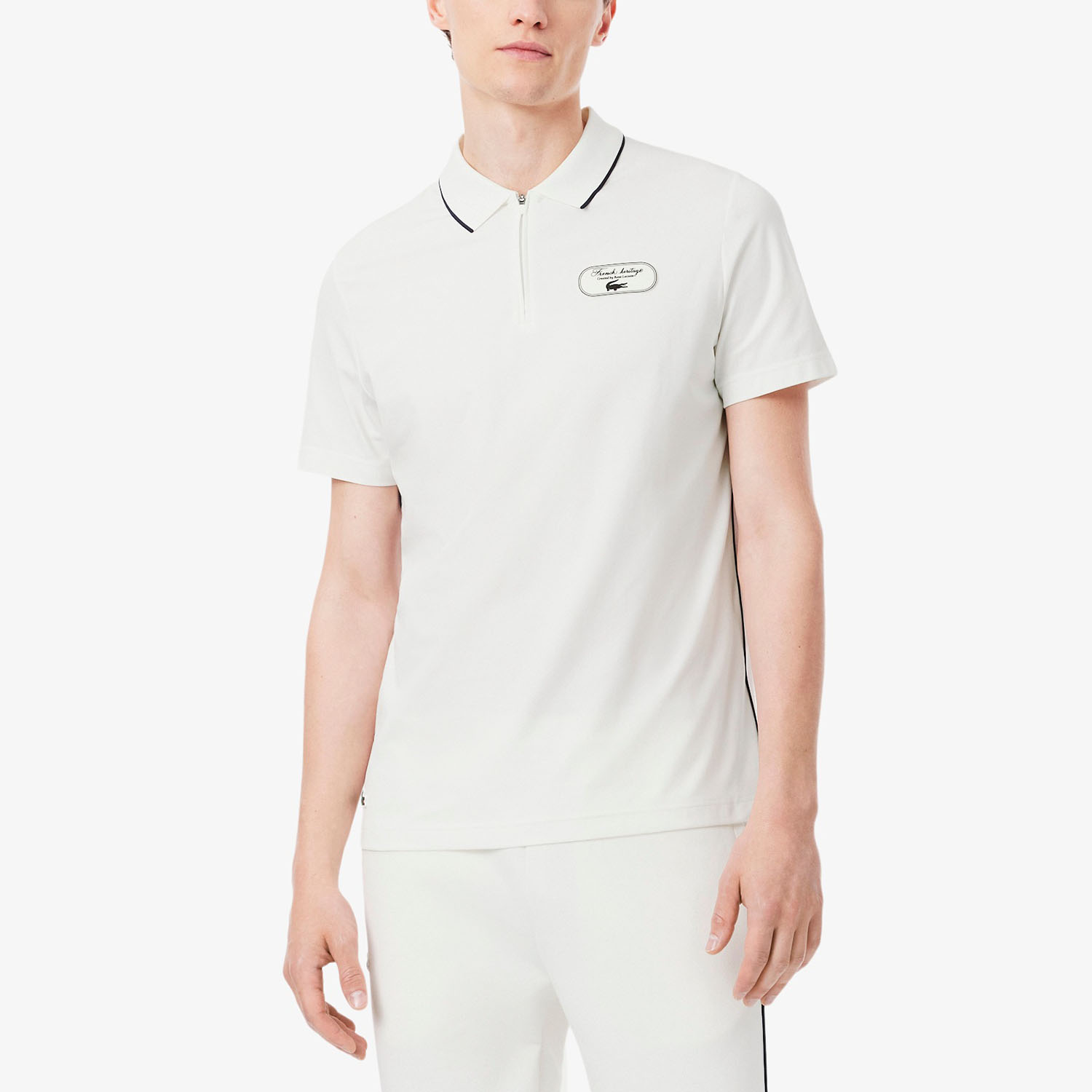 Lacoste Heritage Polo - Blanc/Bleu Marine