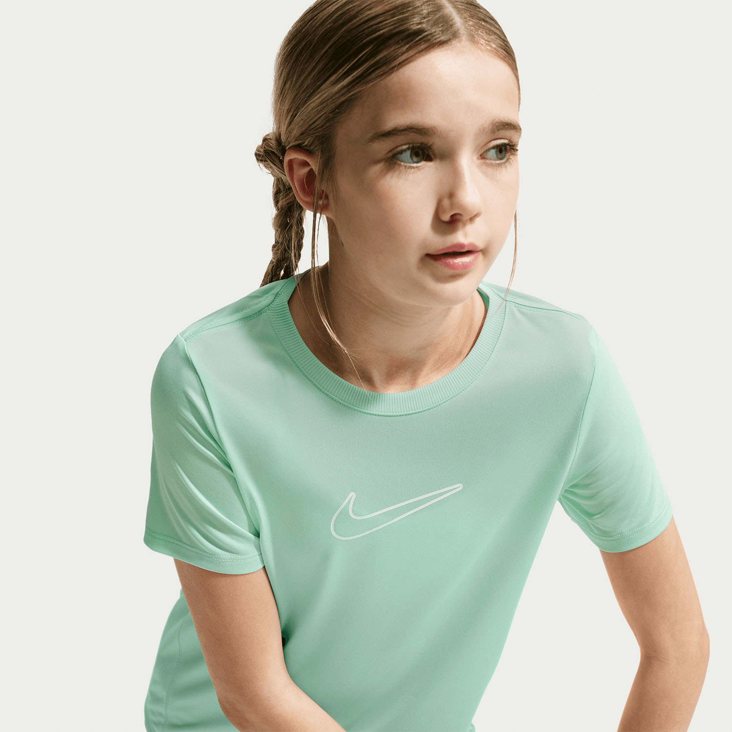 Nike Dri-FIT One T-Shirt Girl - Arctic Green/White