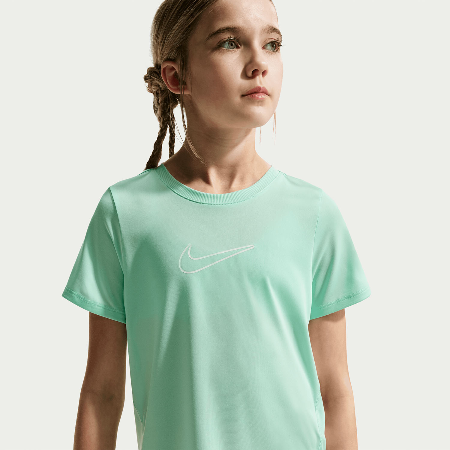 Nike Dri-FIT One T-Shirt Girl - Arctic Green/White