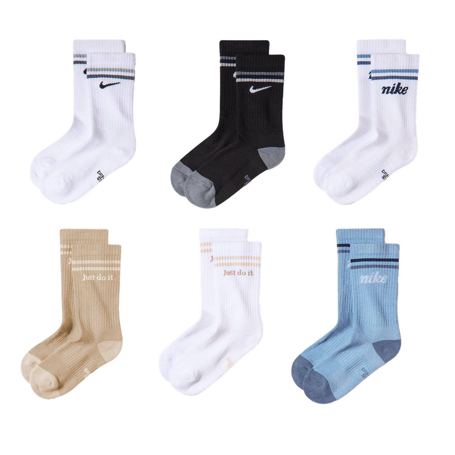 Nike Everyday Graphic x 6 Socks Junior - Multicolour