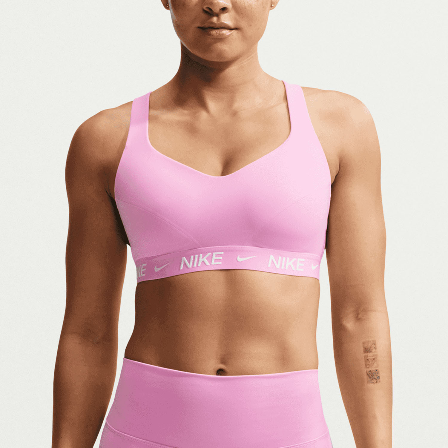 Nike Indy Swoosh Pro Sports Bra - Pink Rise