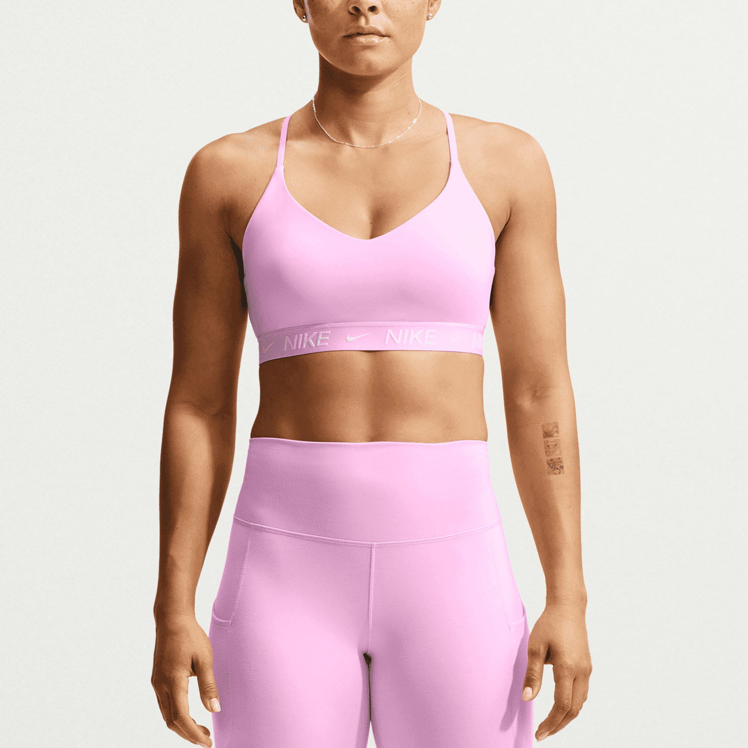 Nike Indy Swoosh Sports Bra - Pink Rise