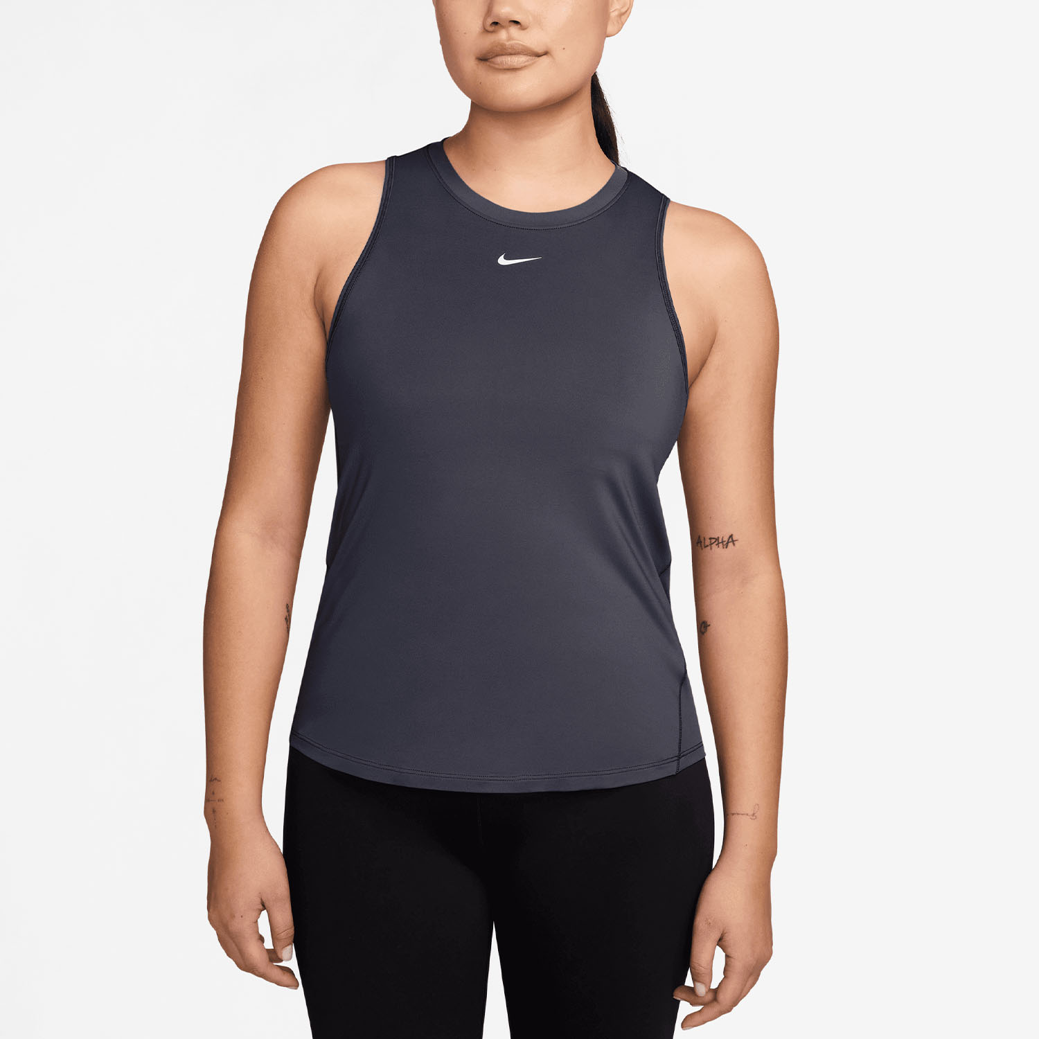 Nike One Classic Tank - Gridiron/White